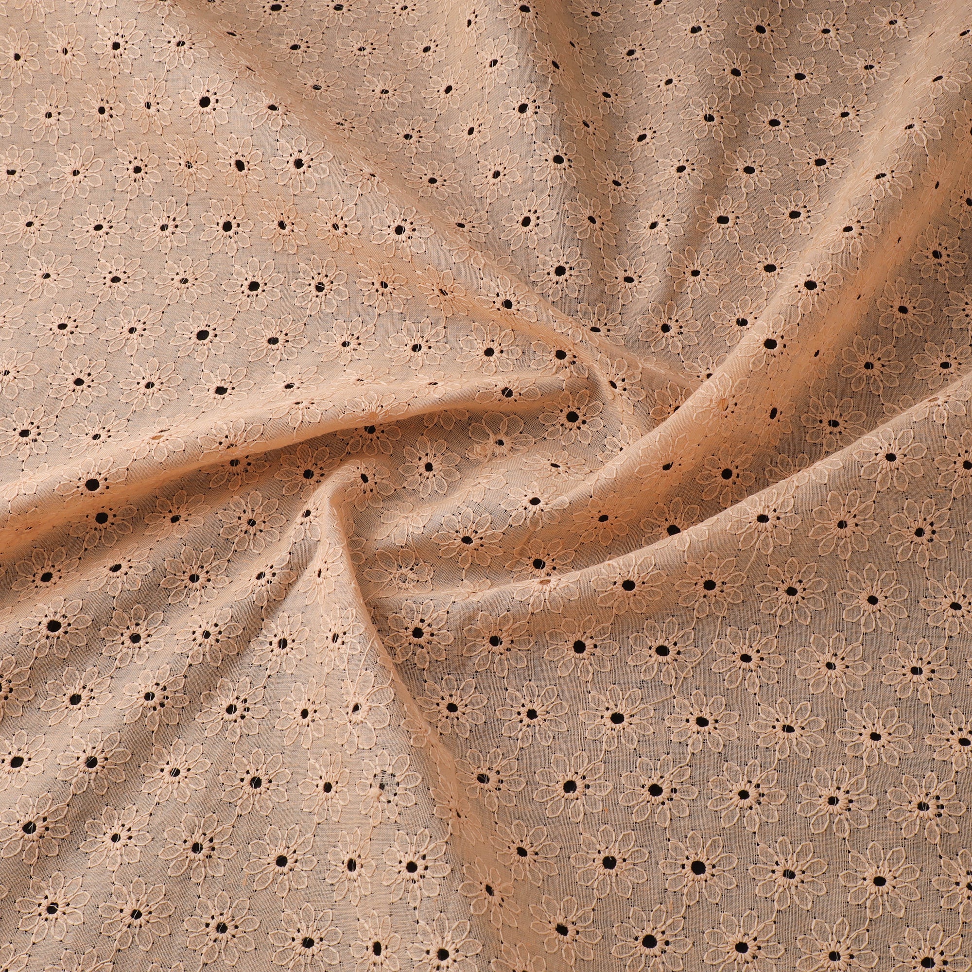 Floral Embroidered Cotton Hakoba Fabric 05 - Image 3