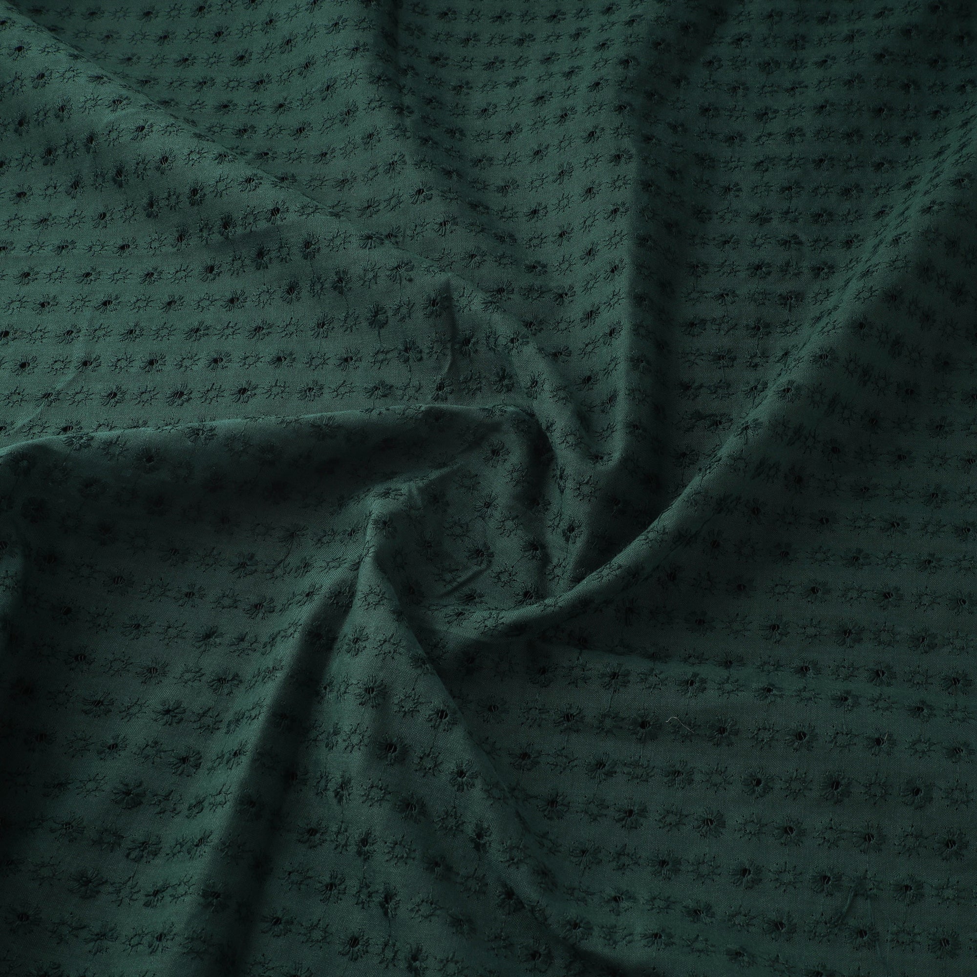 Floral Embroidered Cotton Hakoba Fabric 07 - Image 3