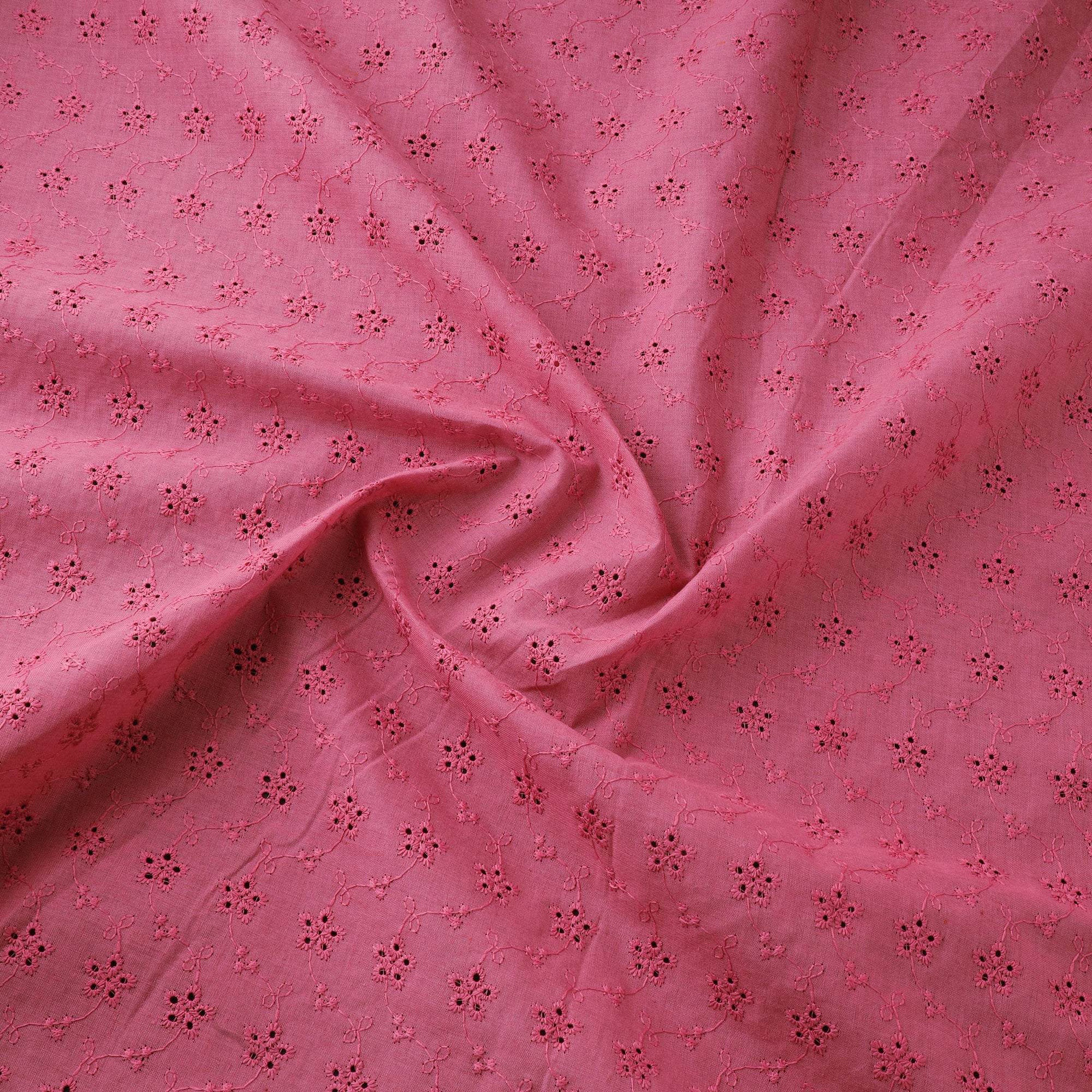 Floral Embroidered Cotton Hakoba Fabric 14 - Image 3