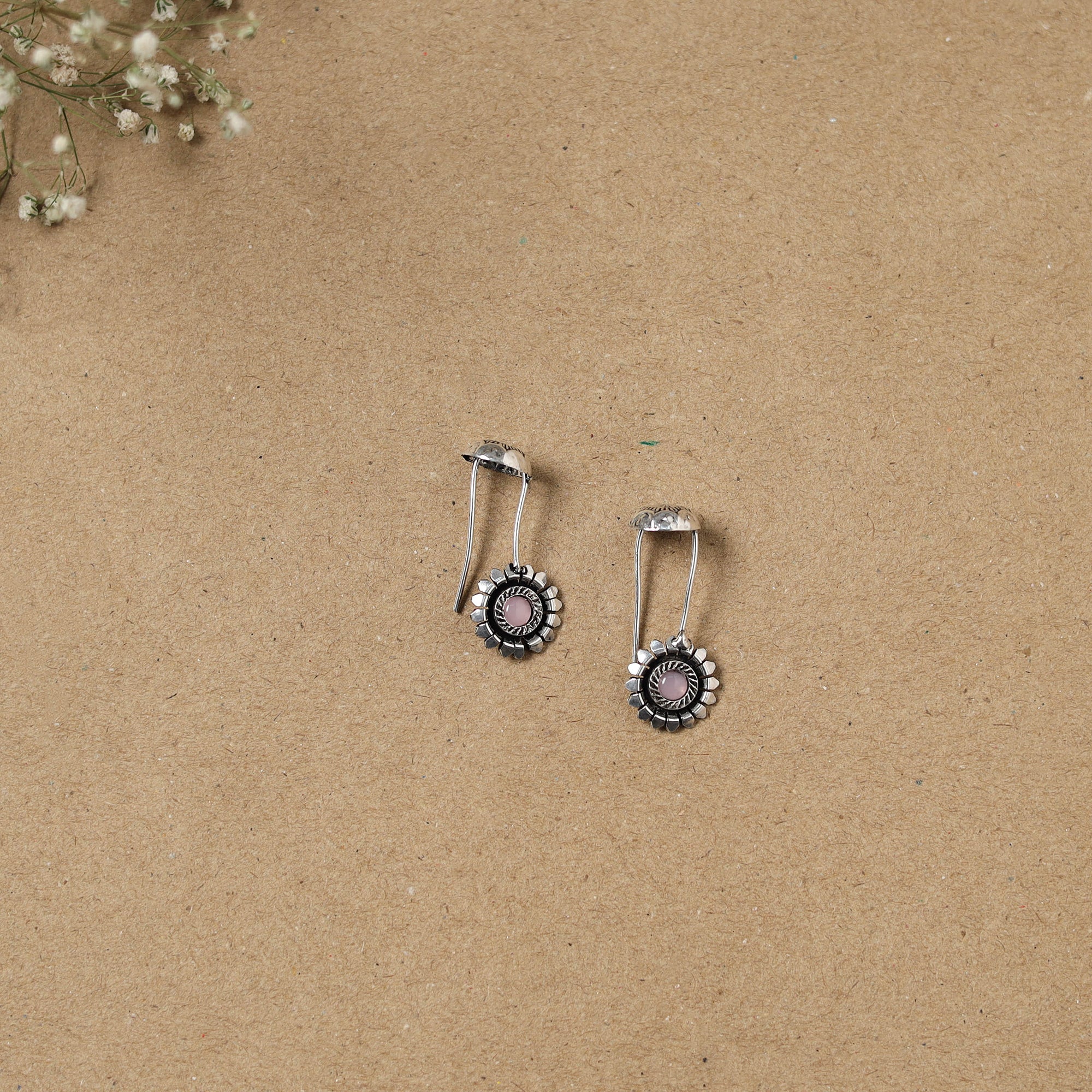 Grey - German Silver Plated Ear-Cuff Bugatti / Bugadi Earrings 19