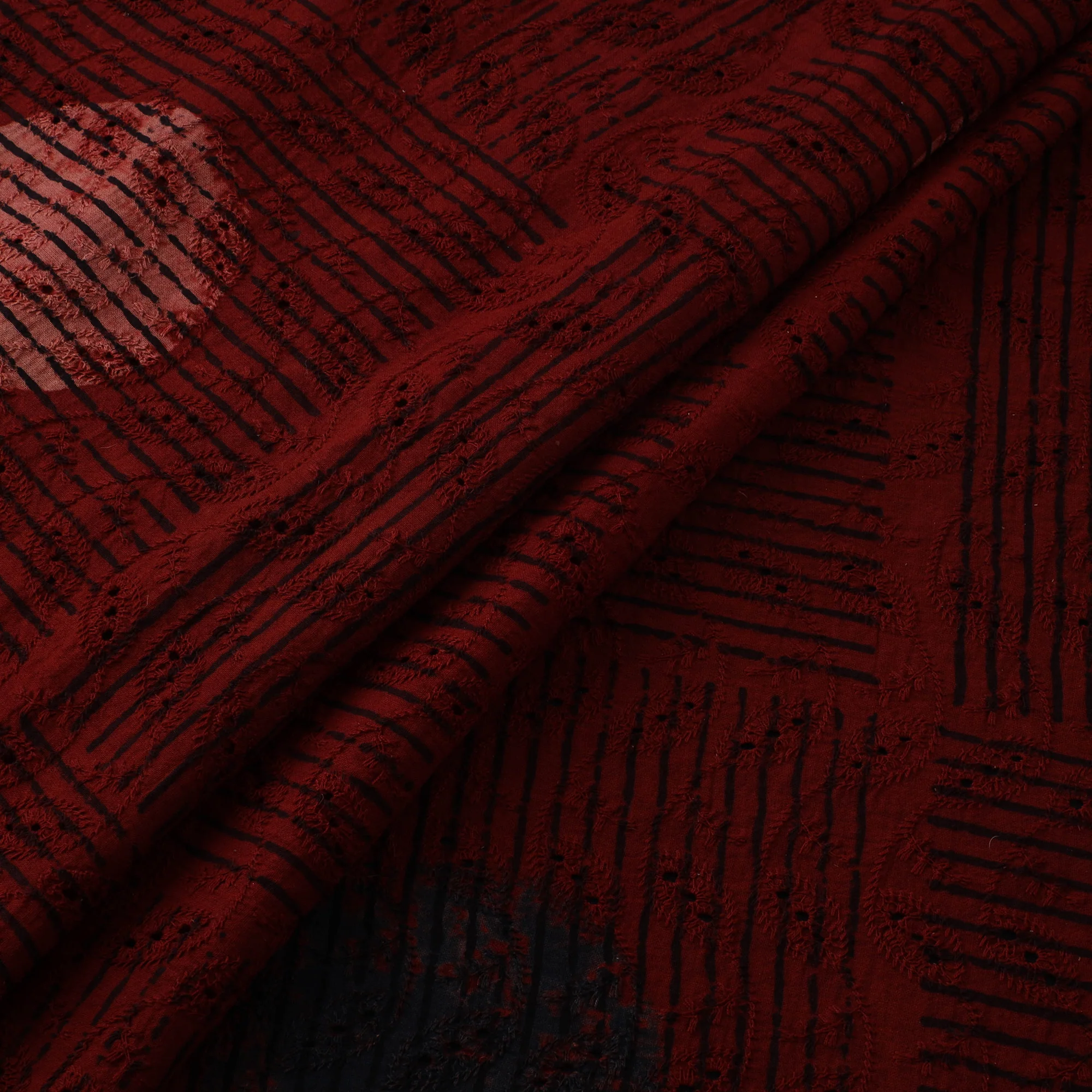Hakoba Hand Block Ajrakh Print Natural Dyed Cotton Fabric 08