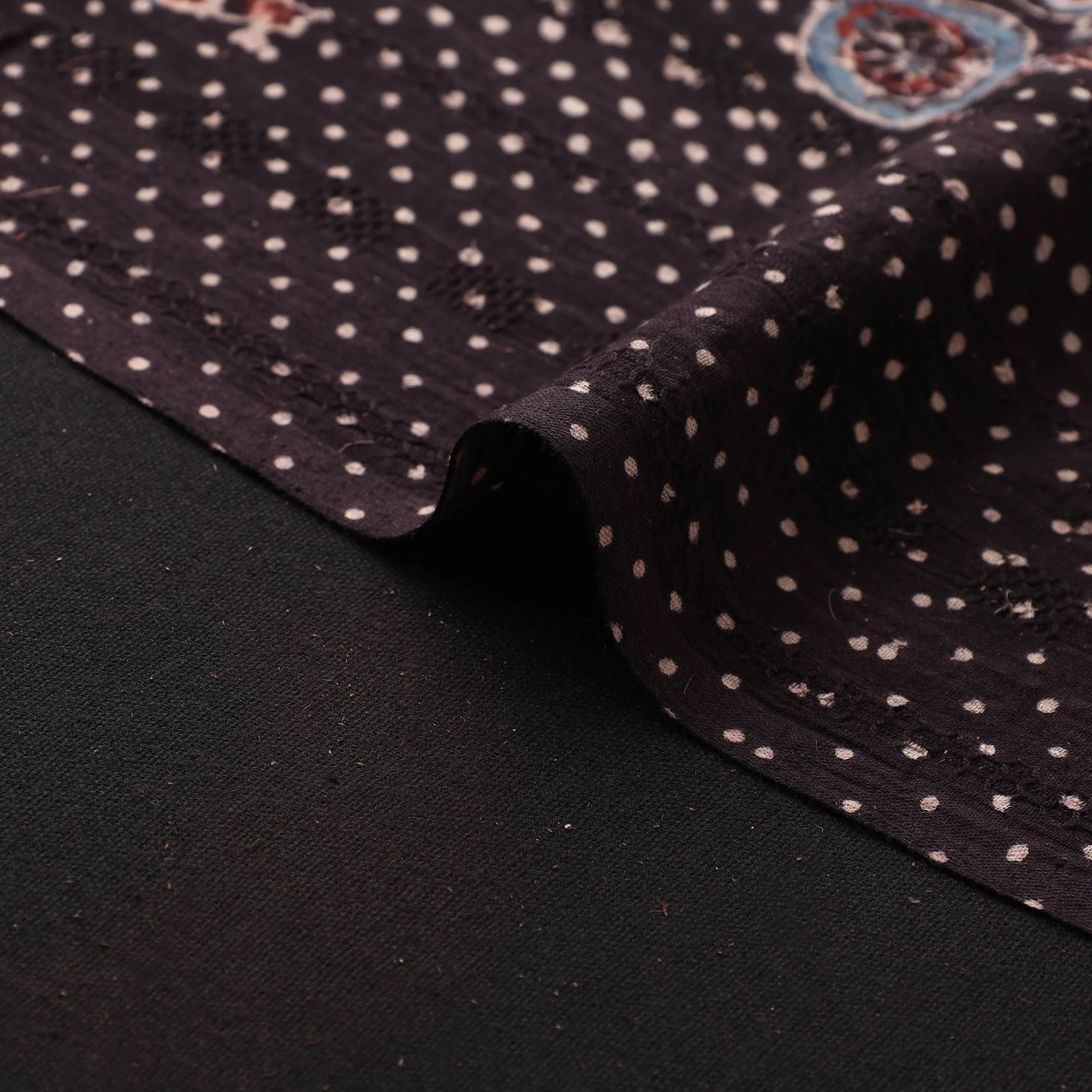 Hakoba Hand Block Ajrakh Print Natural Dyed Cotton Fabric 103 - Image 4