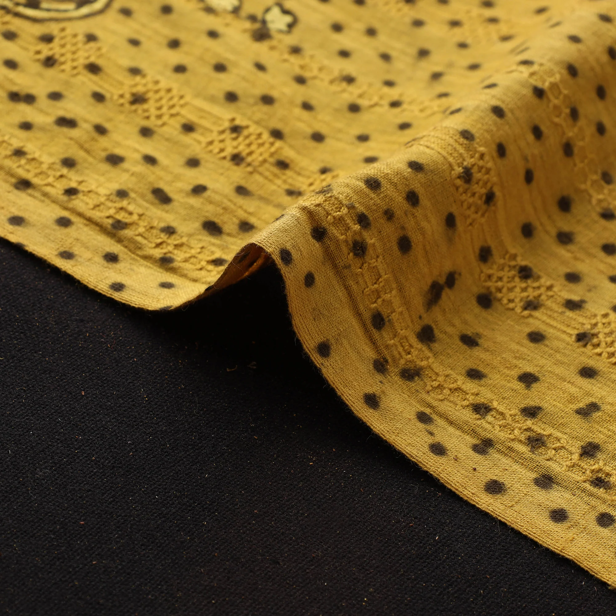 Hakoba Hand Block Ajrakh Print Natural Dyed Cotton Fabric 104 - Image 4
