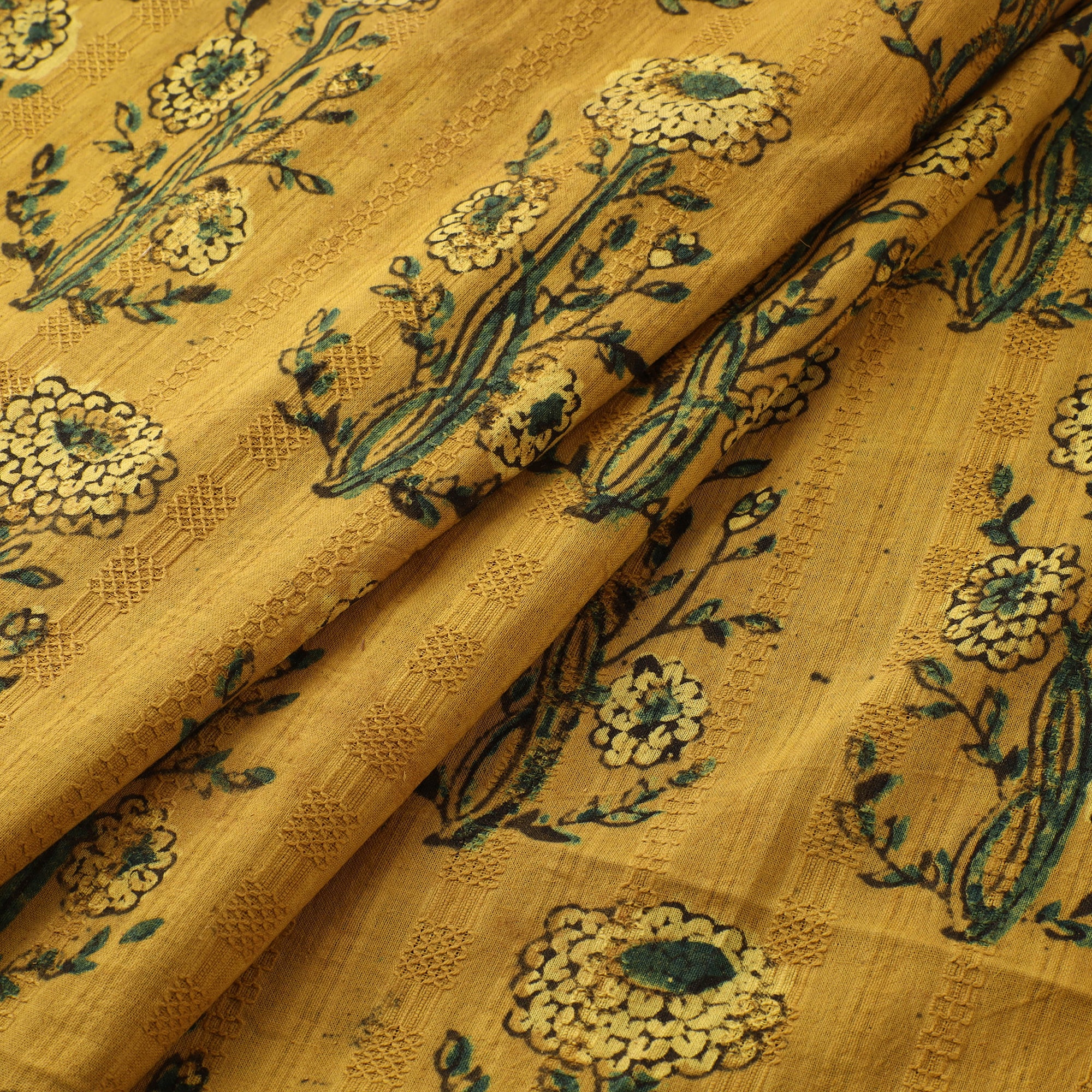 Hakoba Hand Block Ajrakh Print Natural Dyed Cotton Fabric 108