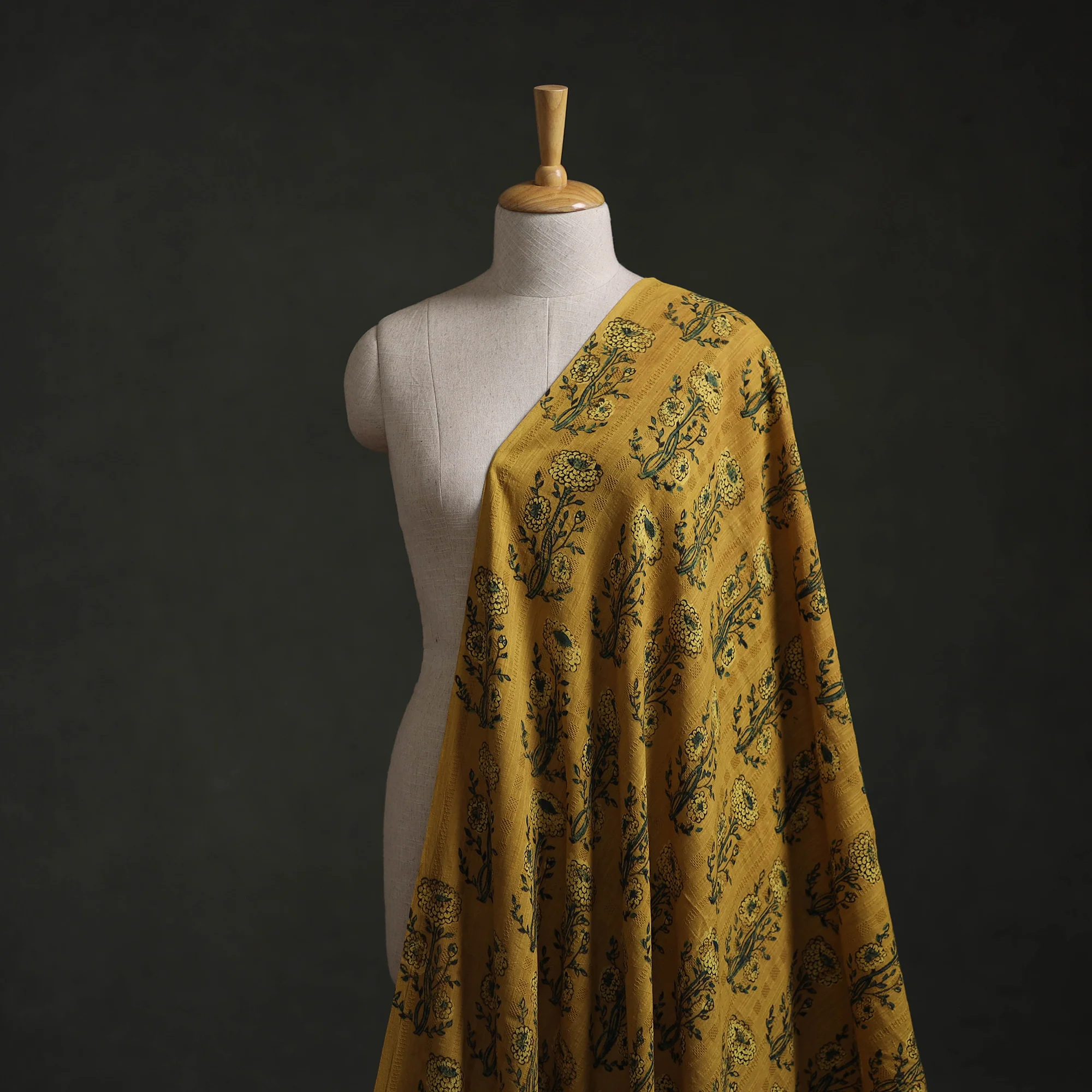 Hakoba Hand Block Ajrakh Print Natural Dyed Cotton Fabric 108 - Image 2