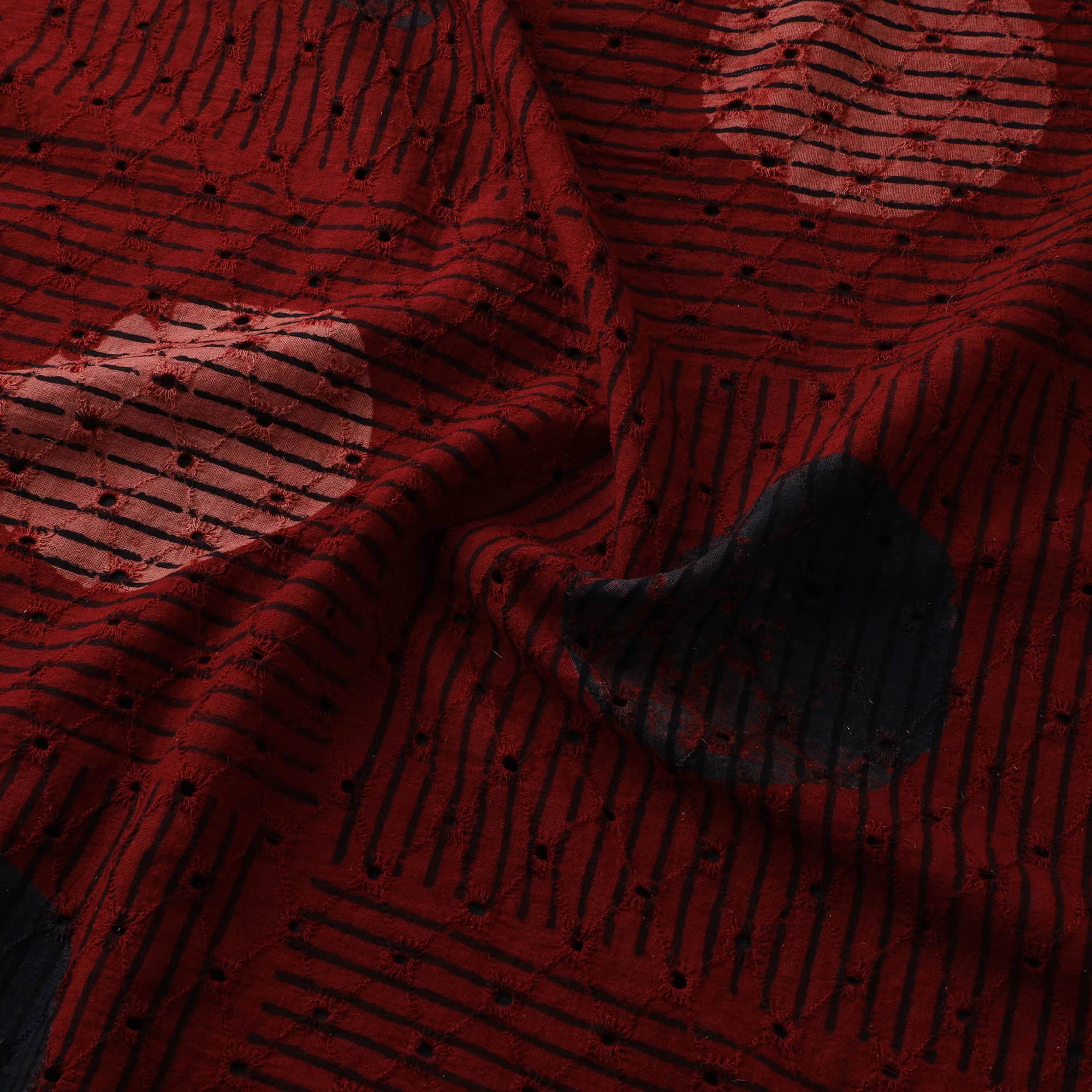 Hakoba Hand Block Ajrakh Print Natural Dyed Cotton Fabric 11 - Image 3