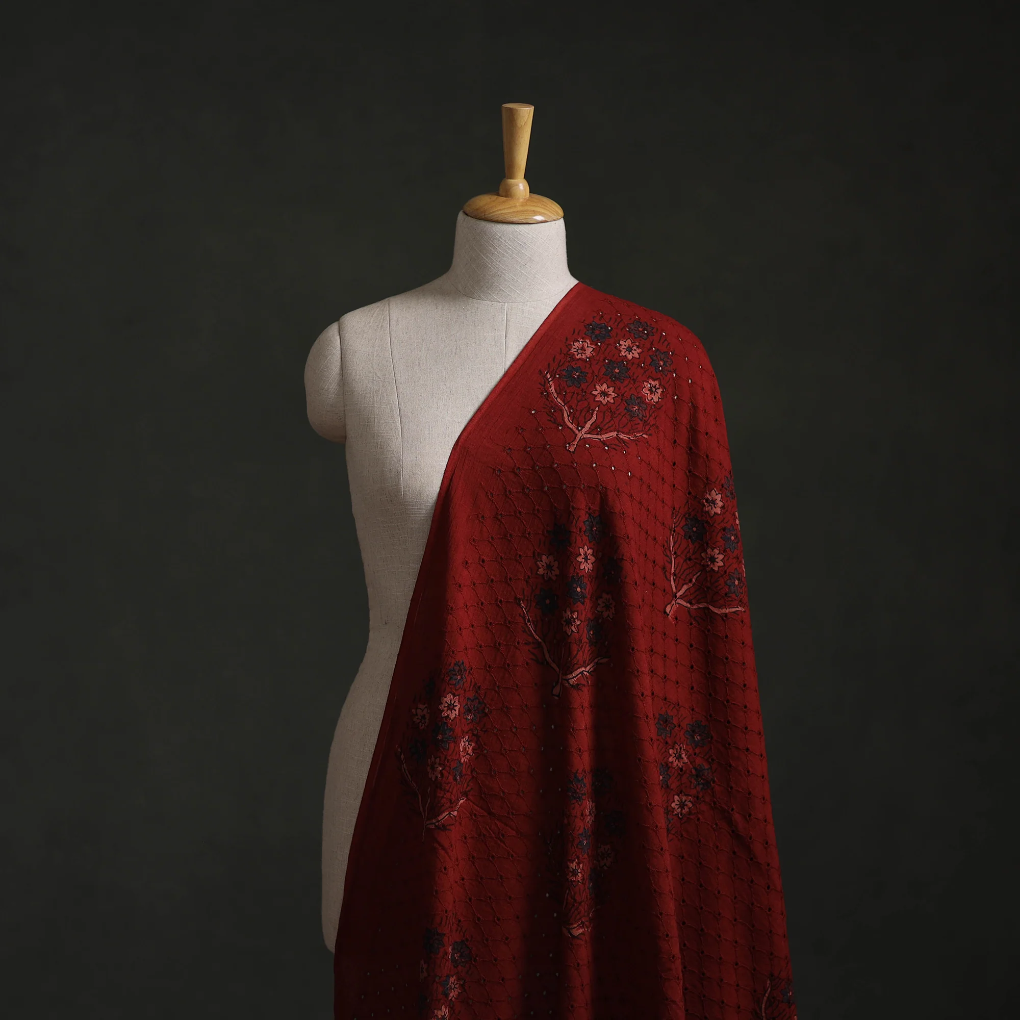 Hakoba Hand Block Ajrakh Print Natural Dyed Cotton Fabric 15 - Image 2