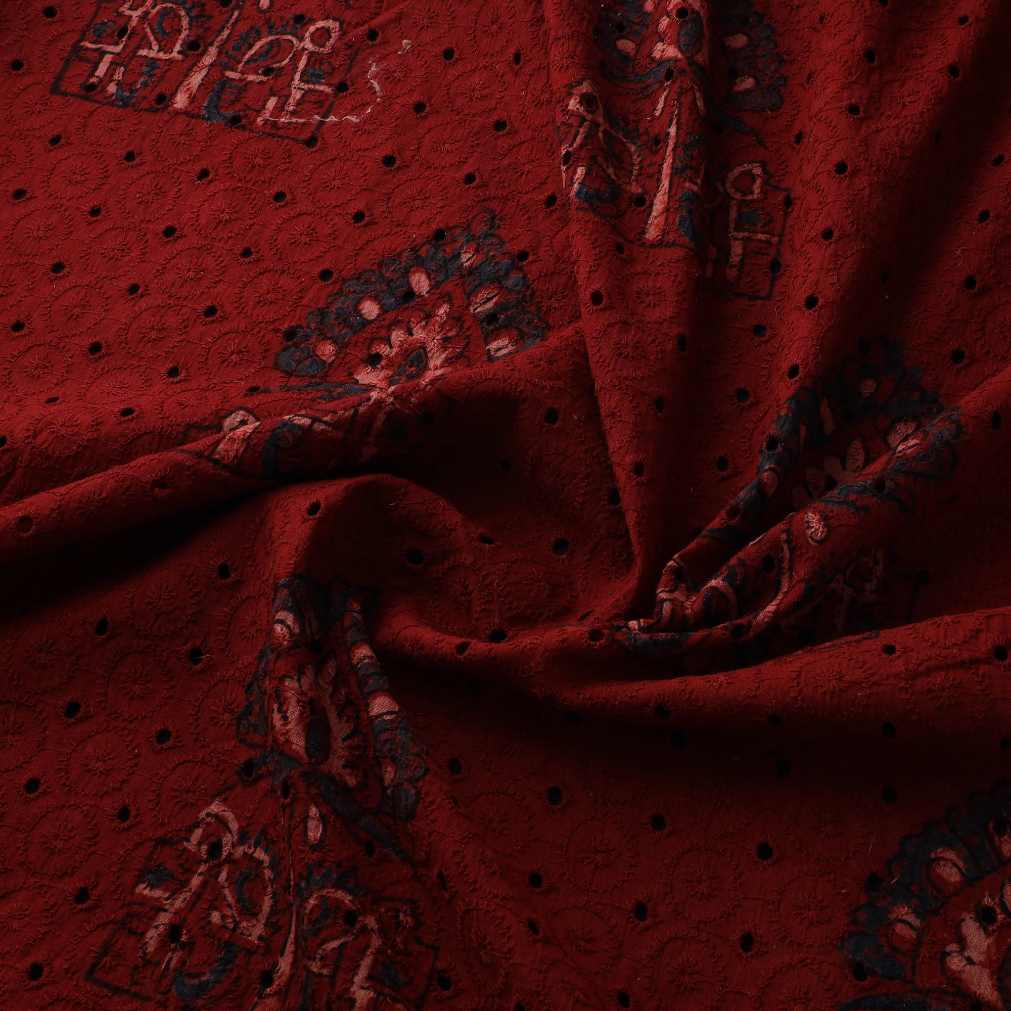 Hakoba Hand Block Ajrakh Print Natural Dyed Cotton Fabric 23 - Image 3