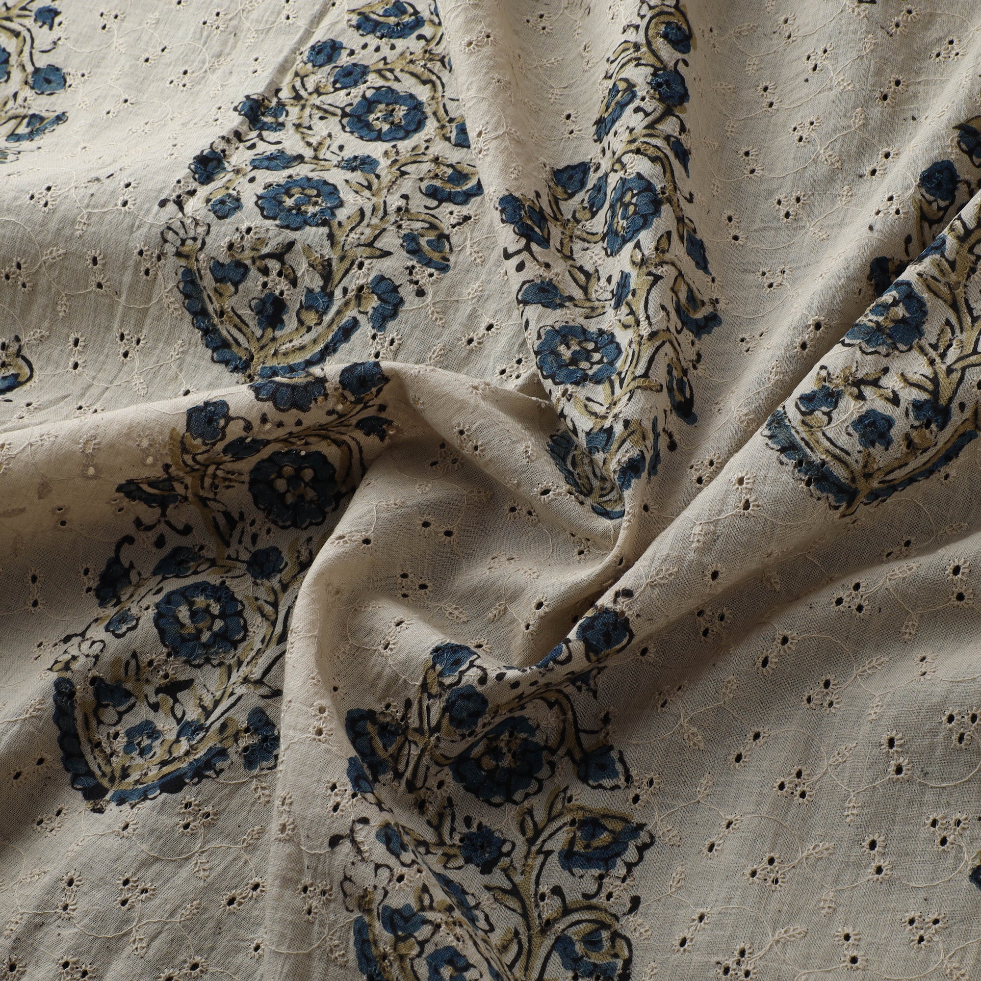Hakoba Hand Block Ajrakh Print Natural Dyed Cotton Fabric 24 - Image 3