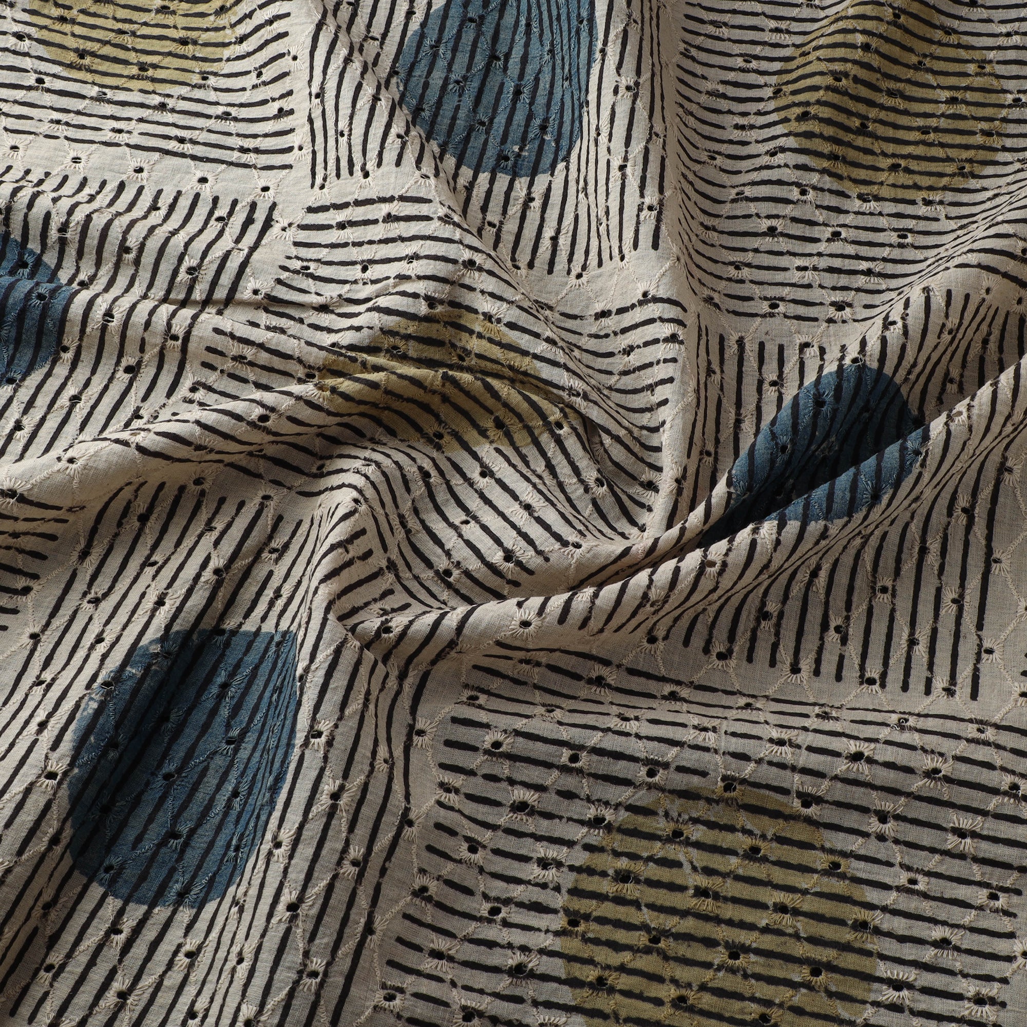 Hakoba Hand Block Ajrakh Print Natural Dyed Cotton Fabric 25 - Image 3