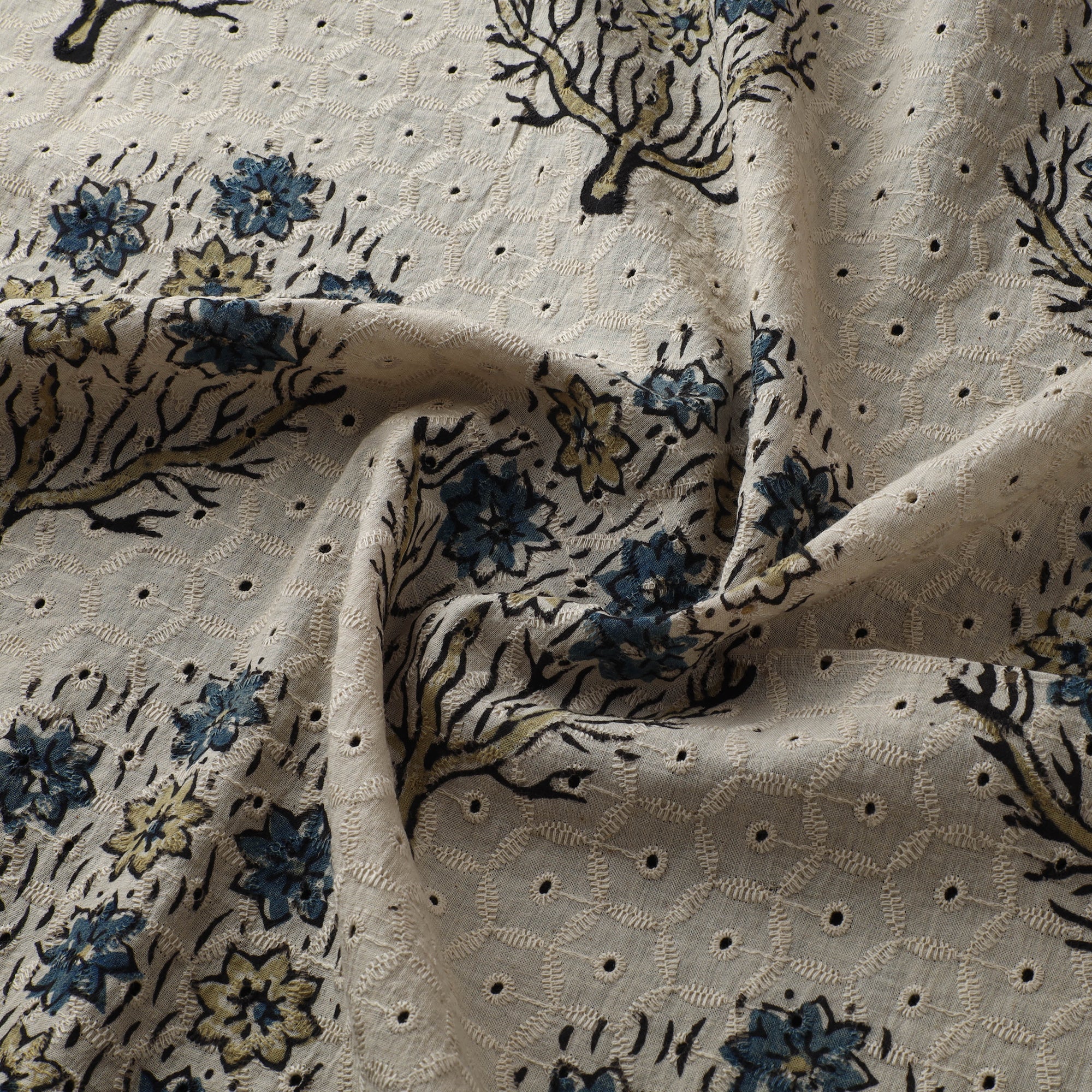 Hakoba Hand Block Ajrakh Print Natural Dyed Cotton Fabric 26 - Image 3