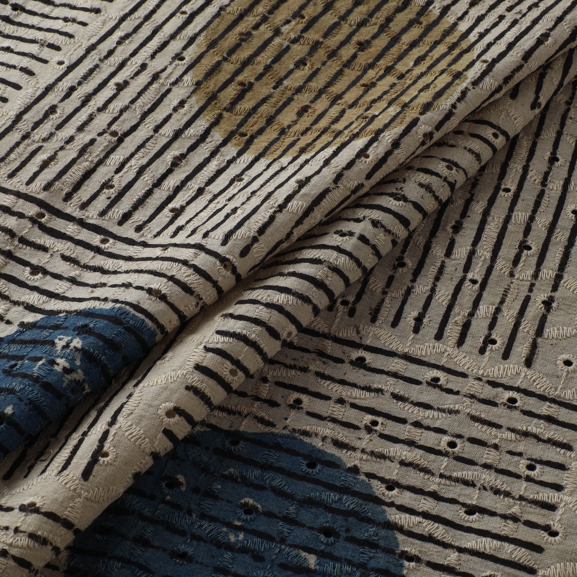 Hakoba Hand Block Ajrakh Print Natural Dyed Cotton Fabric 27