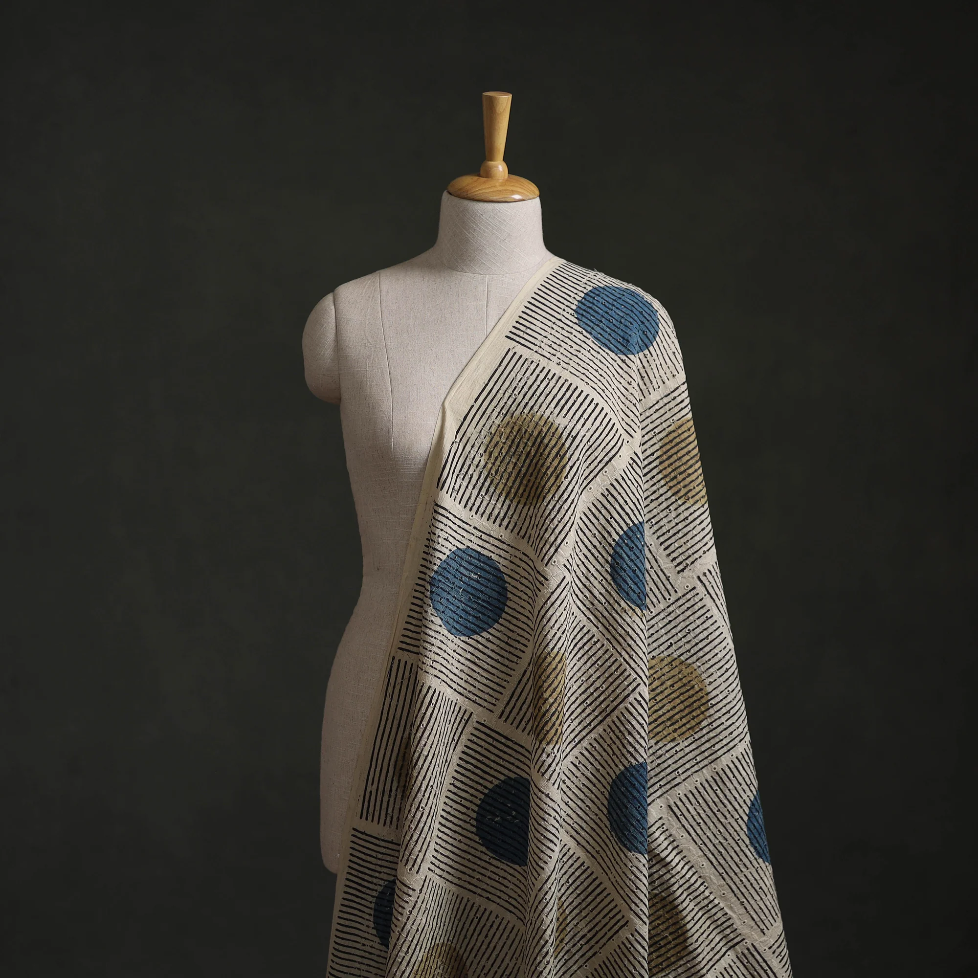 Hakoba Hand Block Ajrakh Print Natural Dyed Cotton Fabric 27 - Image 2
