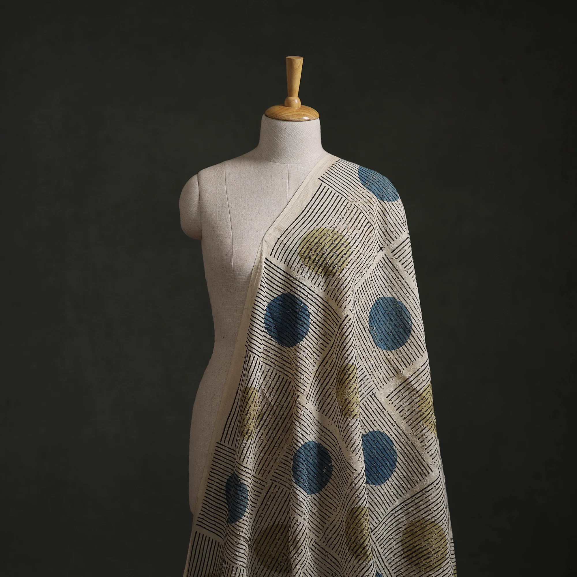 Hakoba Hand Block Ajrakh Print Natural Dyed Cotton Fabric 28 - Image 2