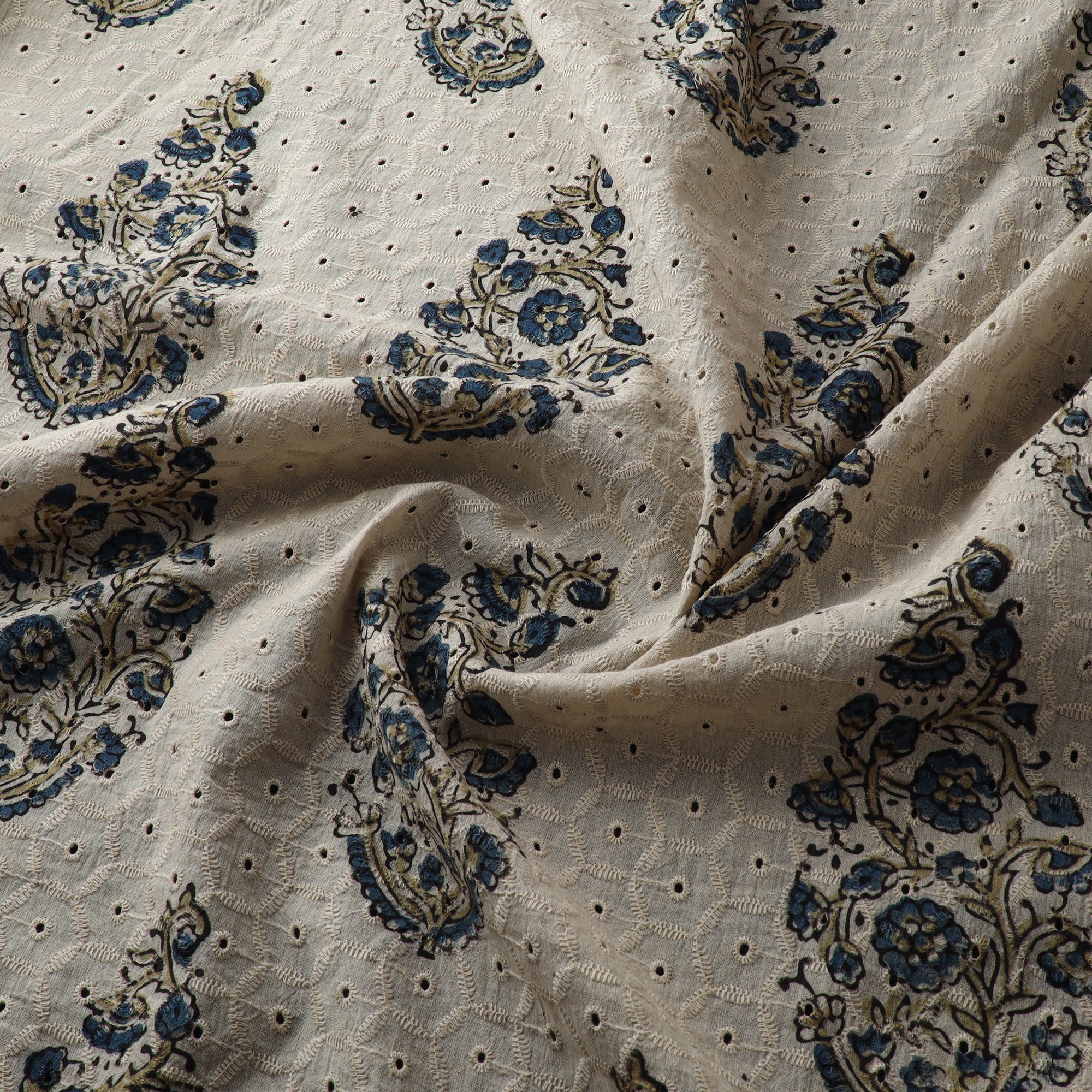 Hakoba Hand Block Ajrakh Print Natural Dyed Cotton Fabric 29 - Image 3
