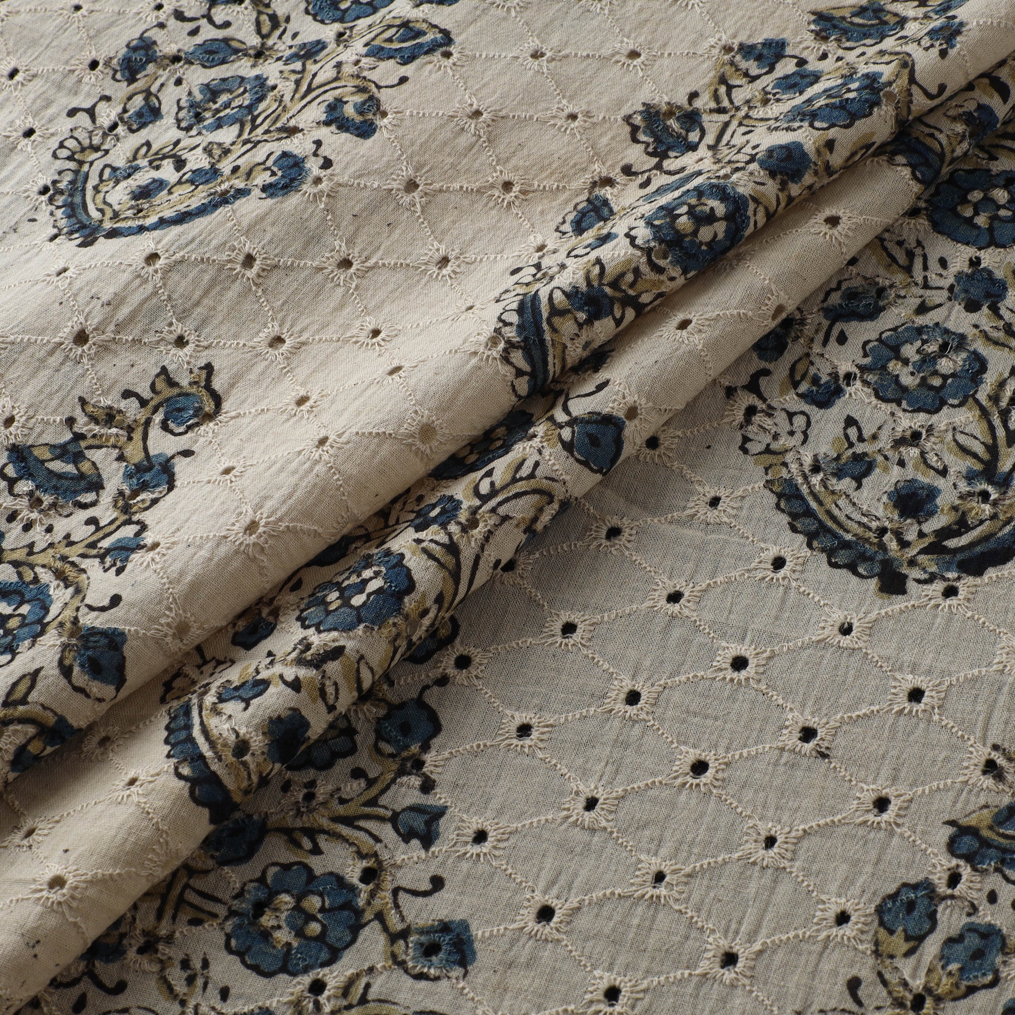 Hakoba Hand Block Ajrakh Print Natural Dyed Cotton Fabric 30