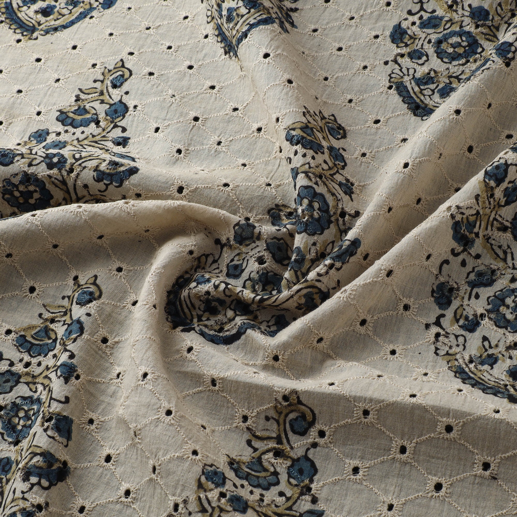 Hakoba Hand Block Ajrakh Print Natural Dyed Cotton Fabric 30 - Image 3