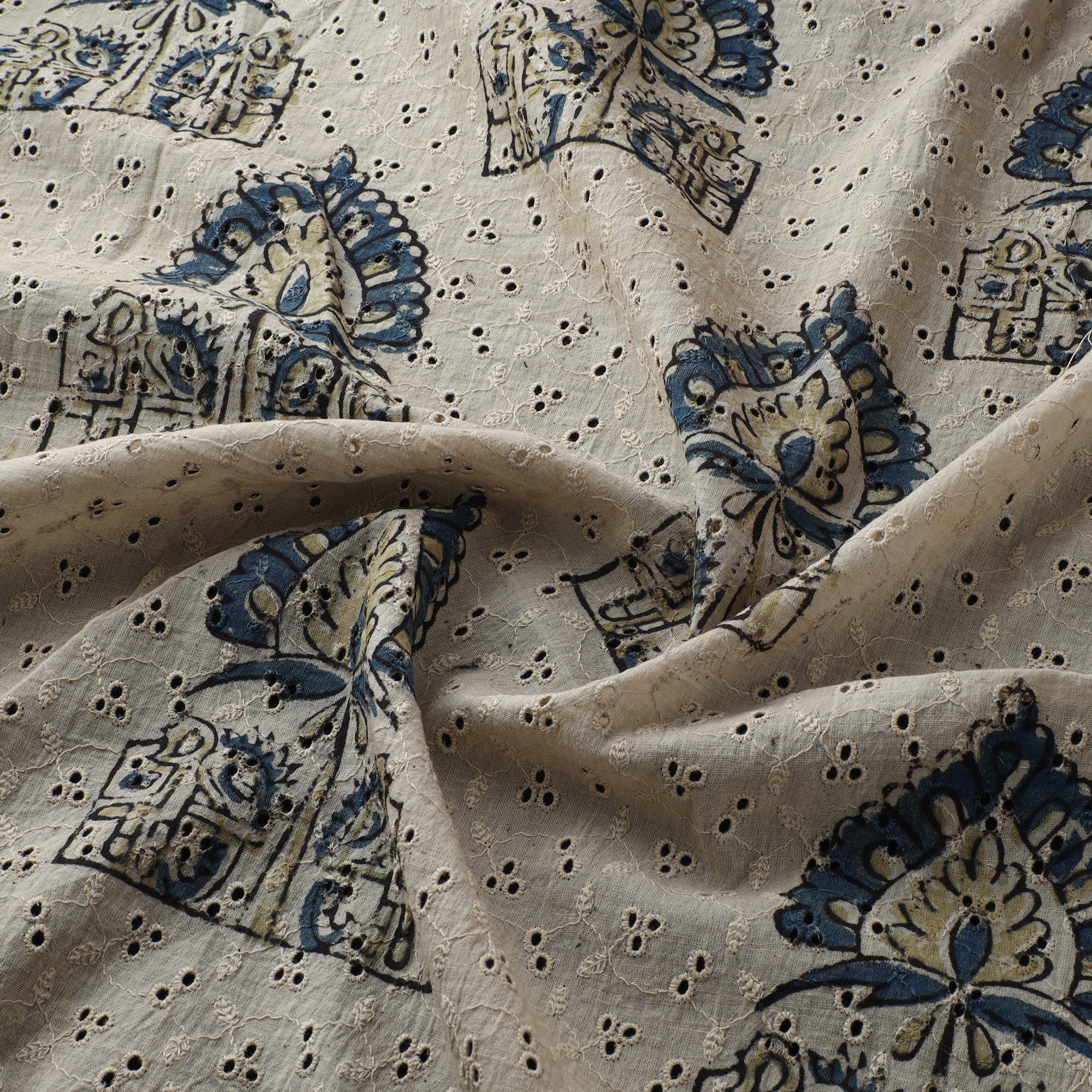 Hakoba Hand Block Ajrakh Print Natural Dyed Cotton Fabric 31 - Image 3