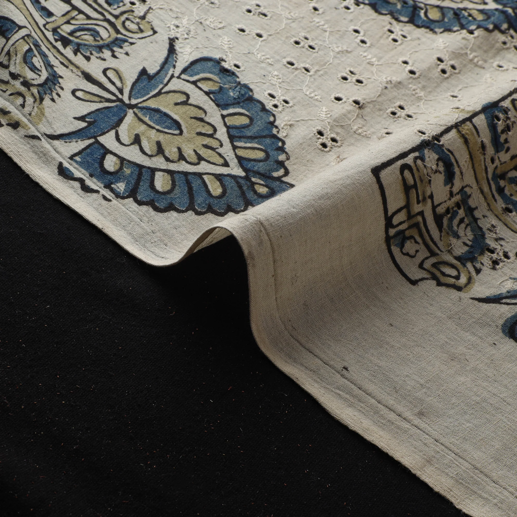 Hakoba Hand Block Ajrakh Print Natural Dyed Cotton Fabric 31 - Image 4