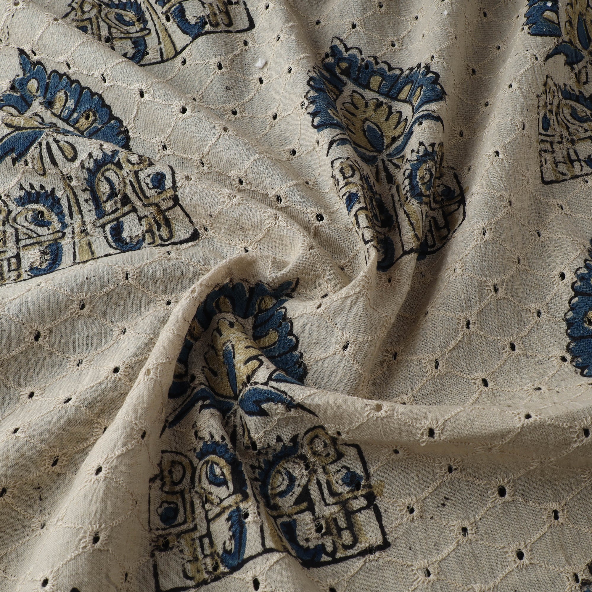 Hakoba Hand Block Ajrakh Print Natural Dyed Cotton Fabric 33 - Image 3