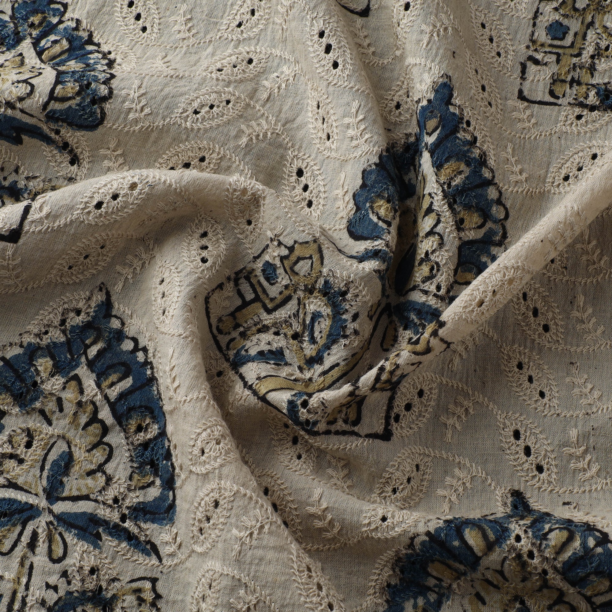 Hakoba Hand Block Ajrakh Print Natural Dyed Cotton Fabric 34 - Image 3