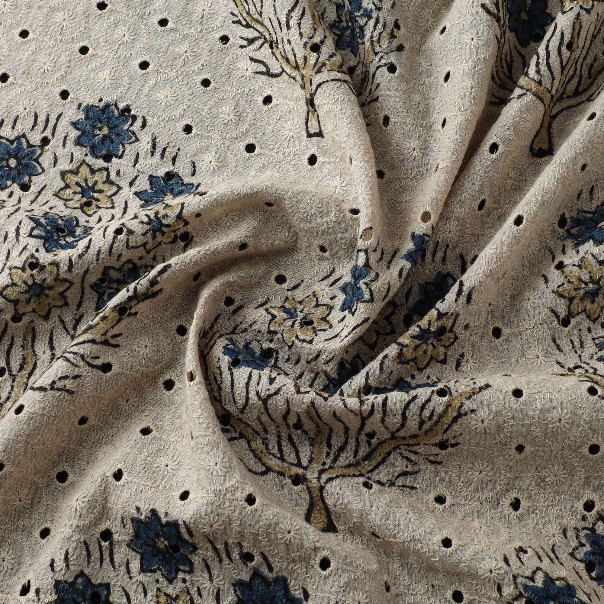Hakoba Hand Block Ajrakh Print Natural Dyed Cotton Fabric 35 - Image 3