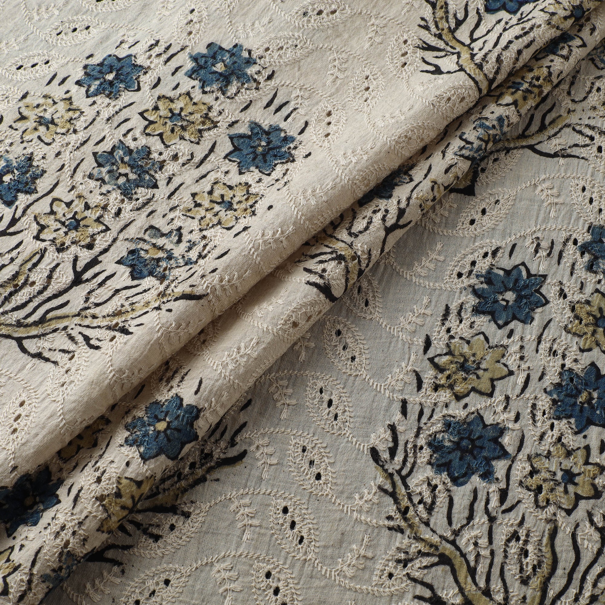 Hakoba Hand Block Ajrakh Print Natural Dyed Cotton Fabric 36