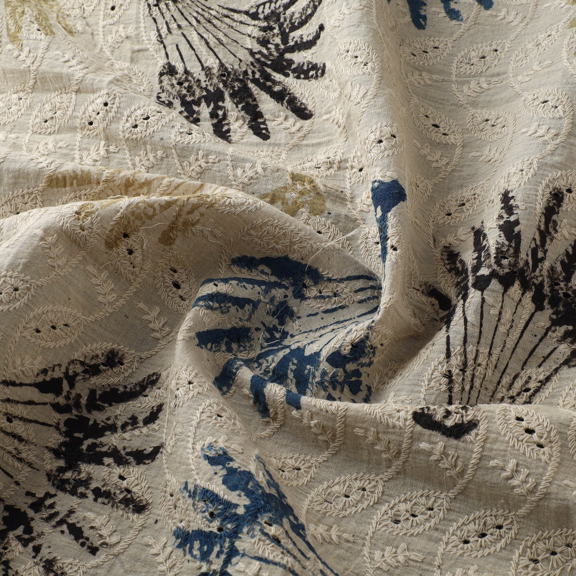 Hakoba Hand Block Ajrakh Print Natural Dyed Cotton Fabric 38 - Image 3