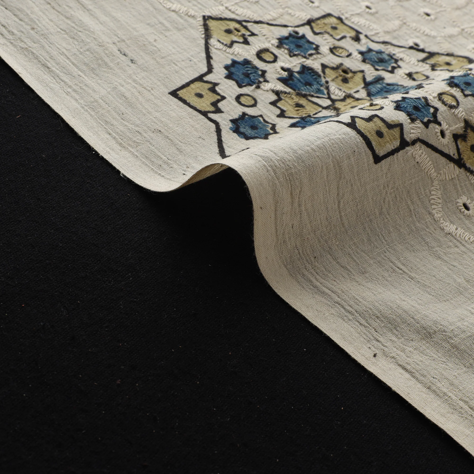 Hakoba Hand Block Ajrakh Print Natural Dyed Cotton Fabric 42 - Image 4