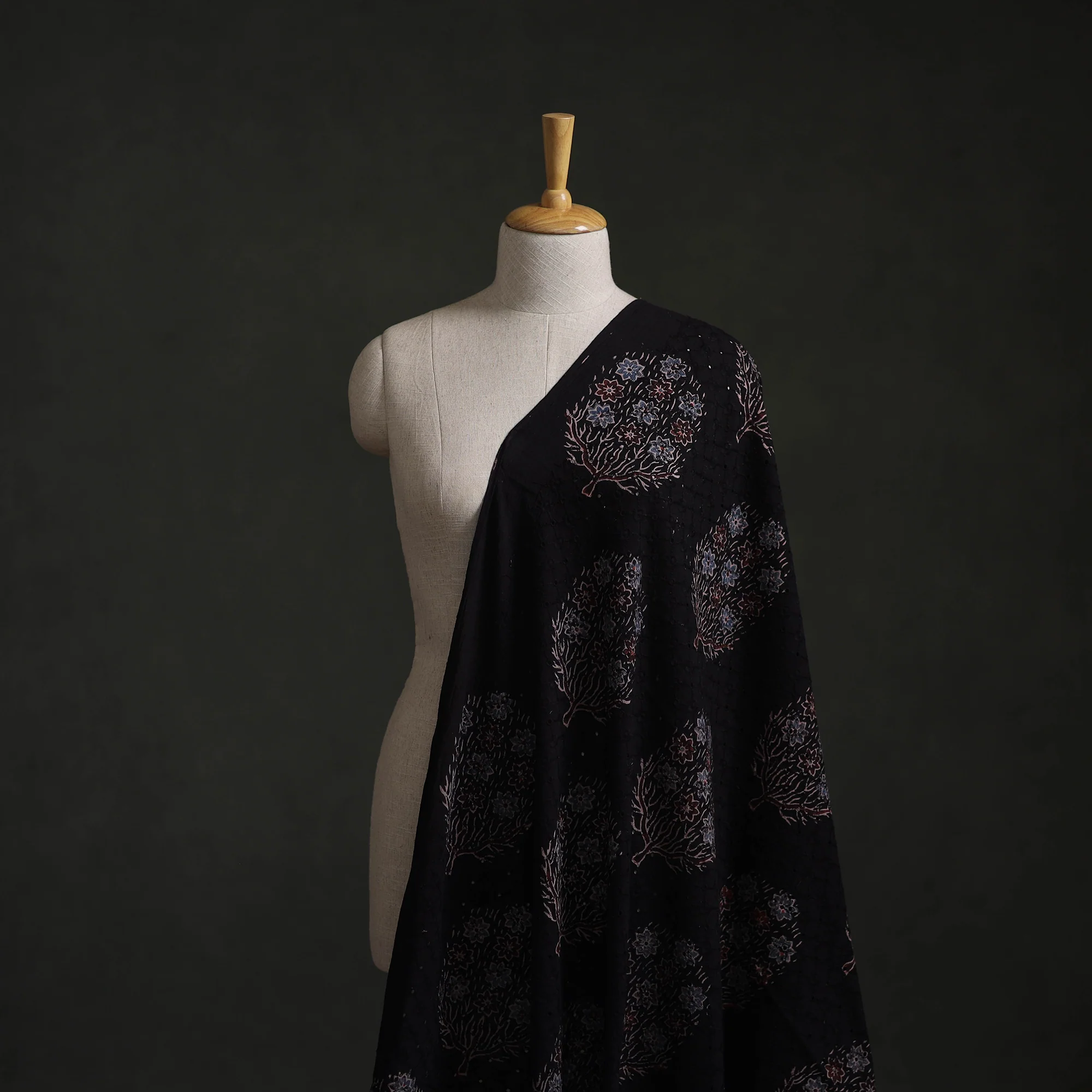 Hakoba Hand Block Ajrakh Print Natural Dyed Cotton Fabric 46 - Image 2