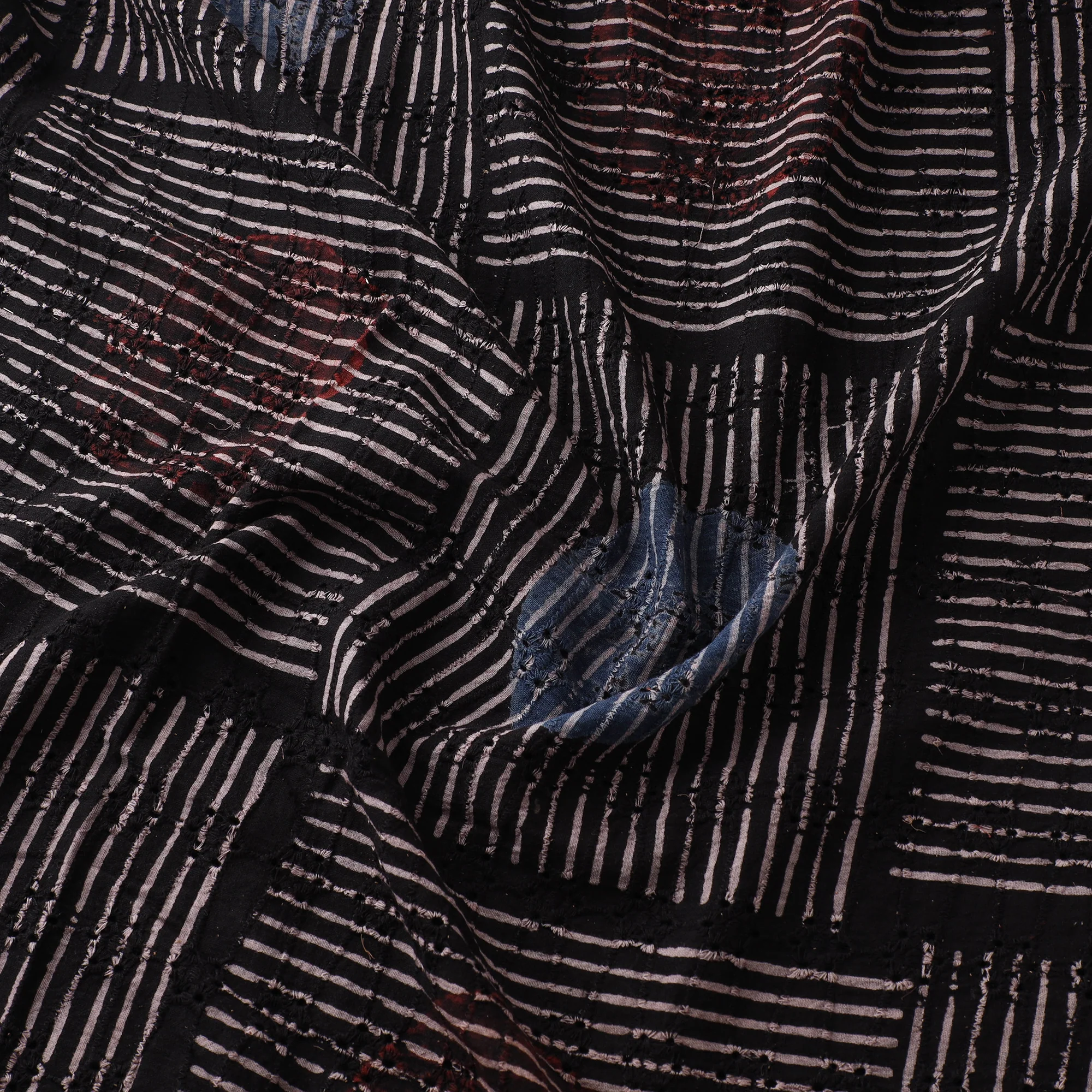 Hakoba Hand Block Ajrakh Print Natural Dyed Cotton Fabric 47 - Image 3