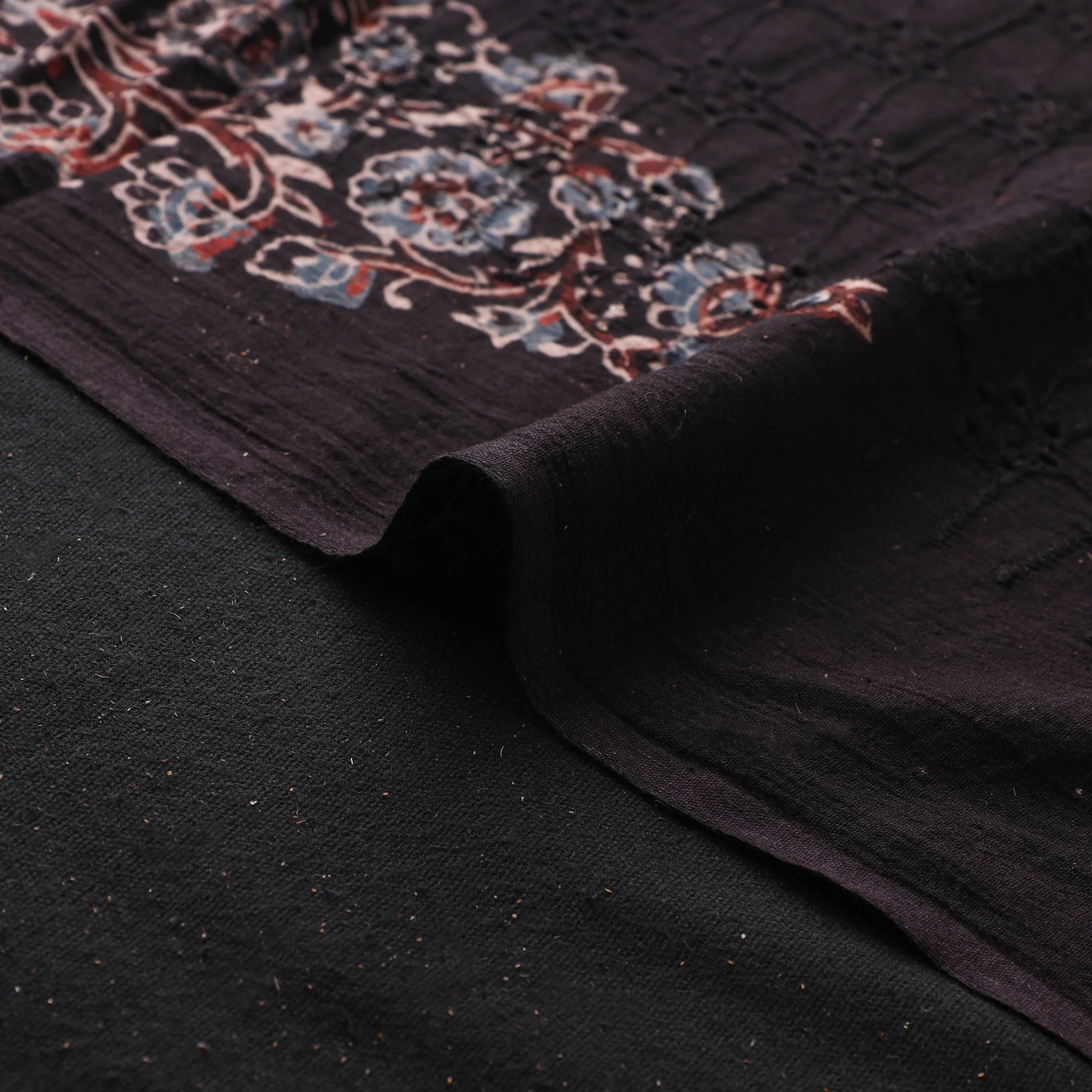 Hakoba Hand Block Ajrakh Print Natural Dyed Cotton Fabric 49 - Image 4