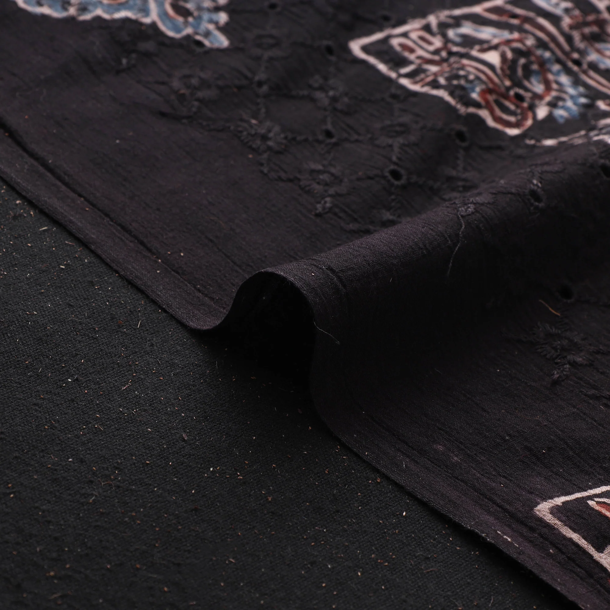 Hakoba Hand Block Ajrakh Print Natural Dyed Cotton Fabric 51 - Image 4