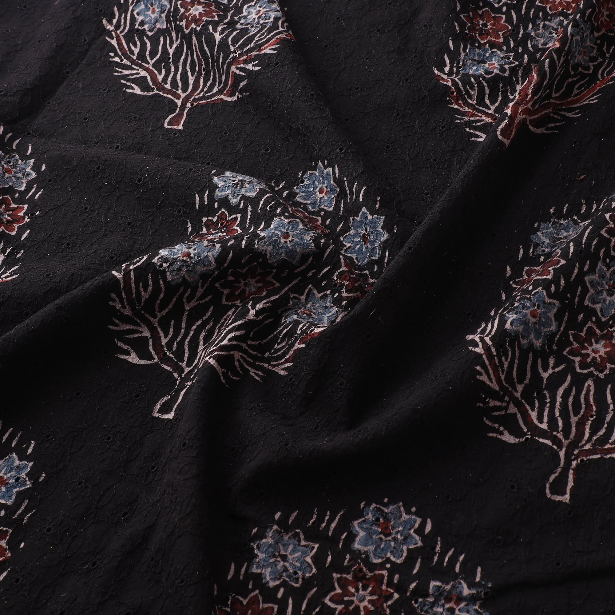 Hakoba Hand Block Ajrakh Print Natural Dyed Cotton Fabric 54 - Image 3