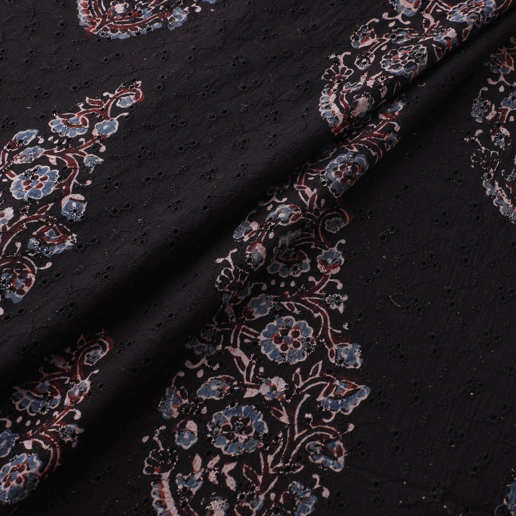 Hakoba Hand Block Ajrakh Print Natural Dyed Cotton Fabric 55