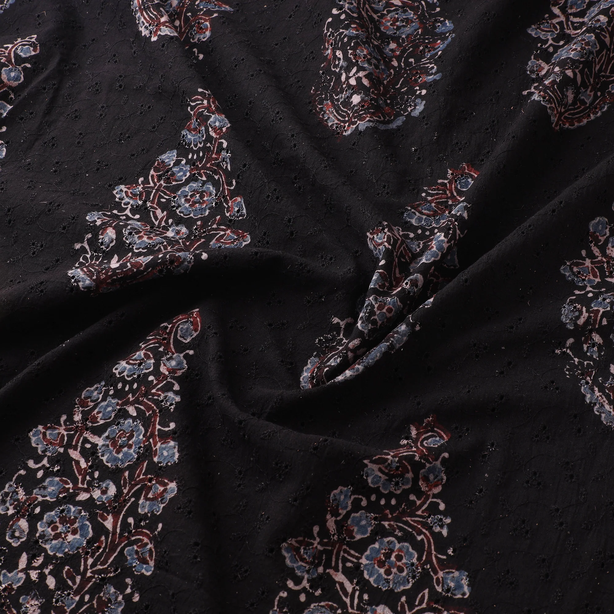 Hakoba Hand Block Ajrakh Print Natural Dyed Cotton Fabric 55 - Image 3