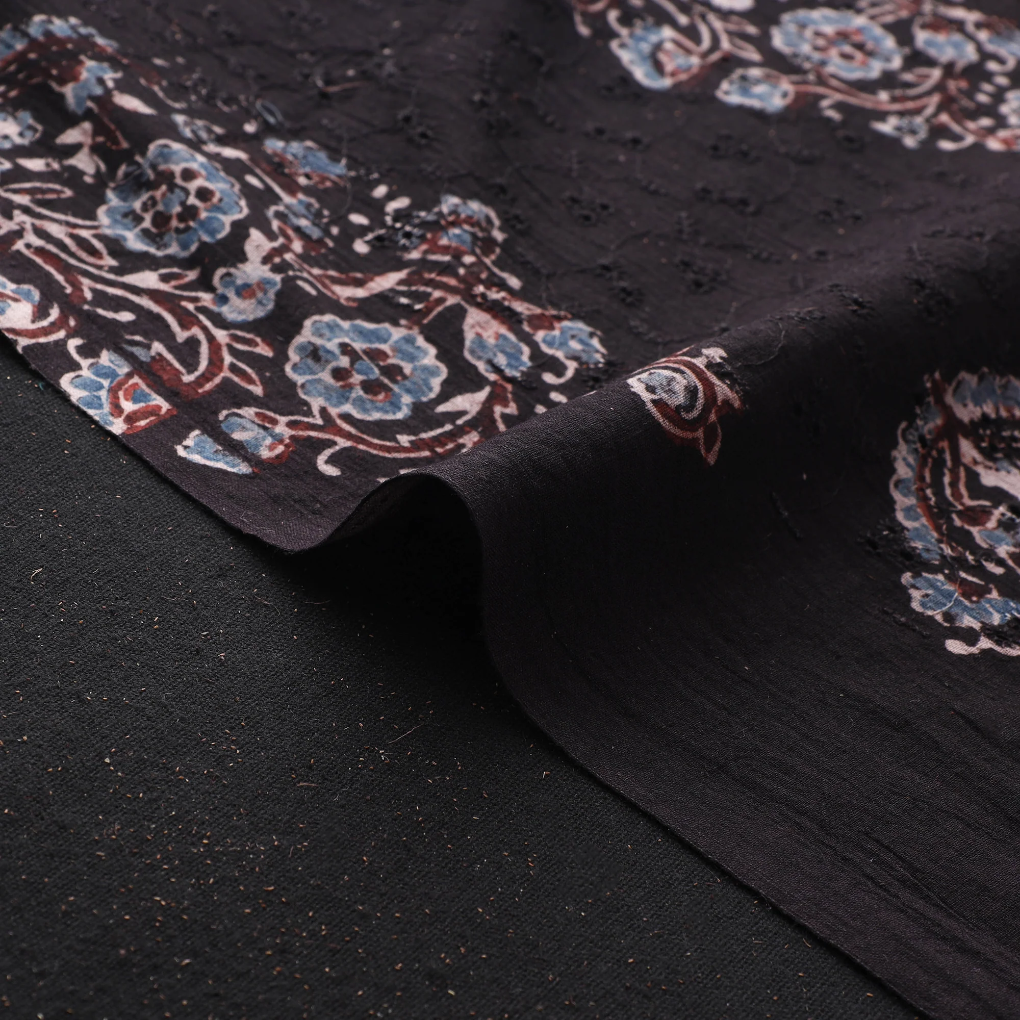 Hakoba Hand Block Ajrakh Print Natural Dyed Cotton Fabric 55 - Image 4