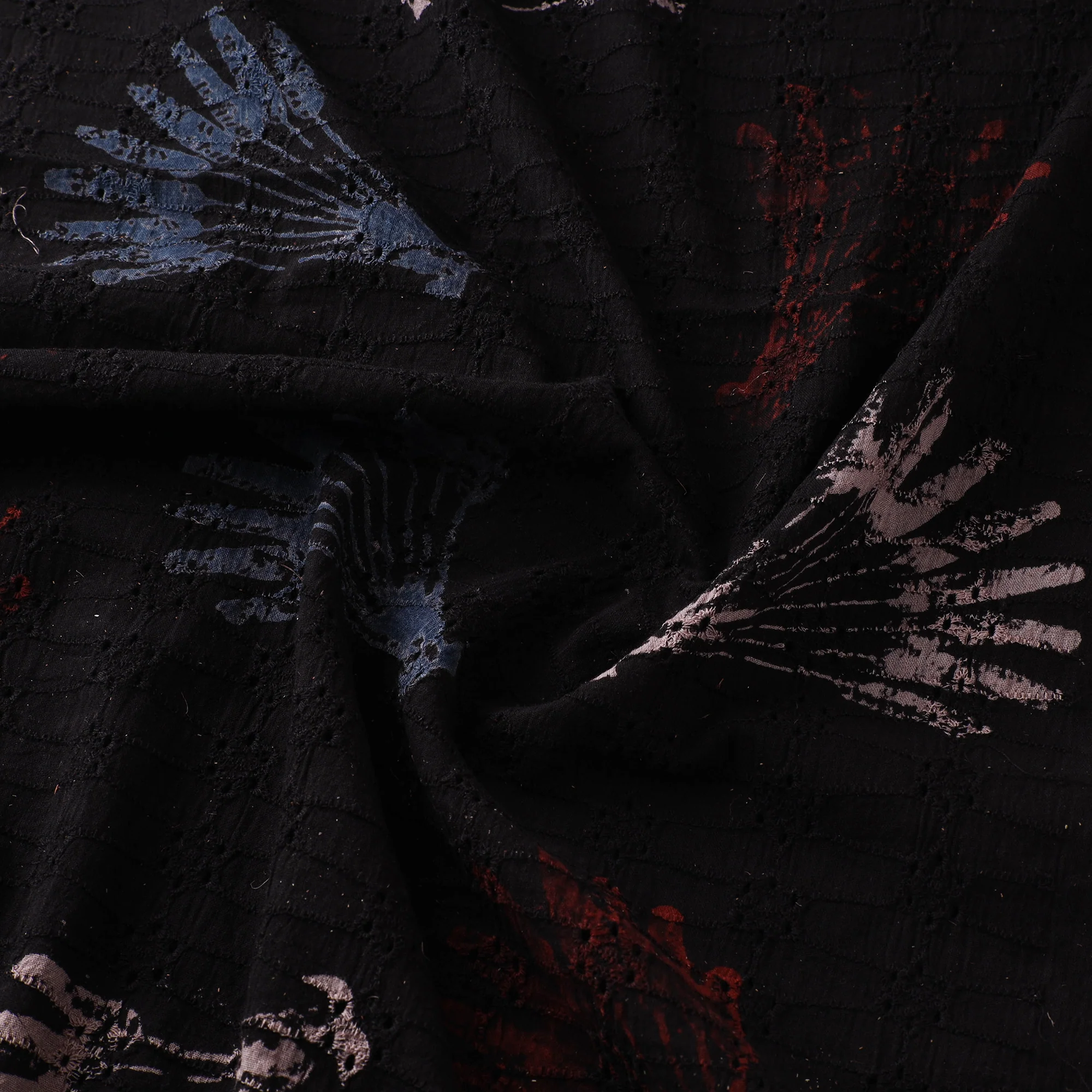 Hakoba Hand Block Ajrakh Print Natural Dyed Cotton Fabric 58 - Image 3