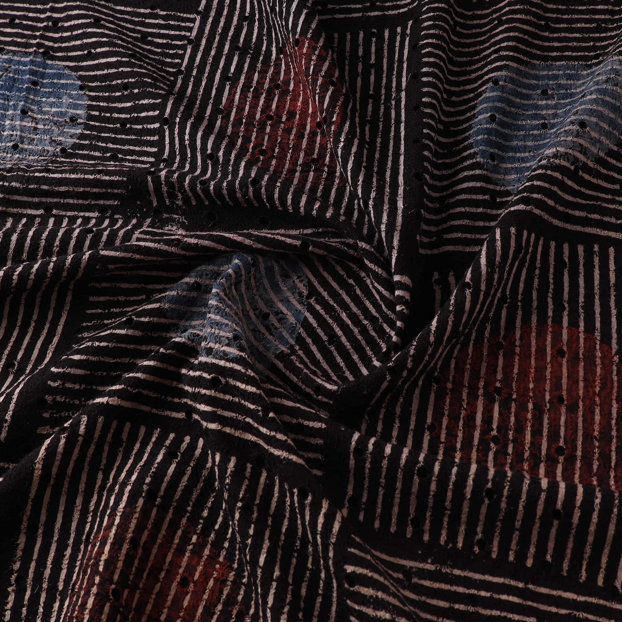 Hakoba Hand Block Ajrakh Print Natural Dyed Cotton Fabric 61 - Image 3