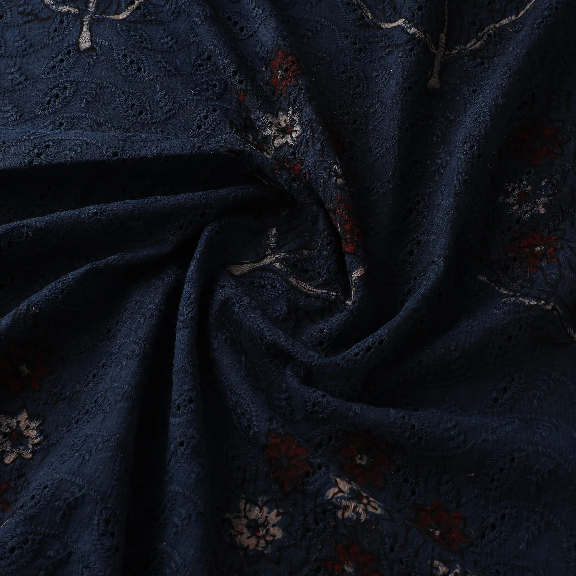 Hakoba Hand Block Ajrakh Print Natural Dyed Cotton Fabric 62 - Image 3