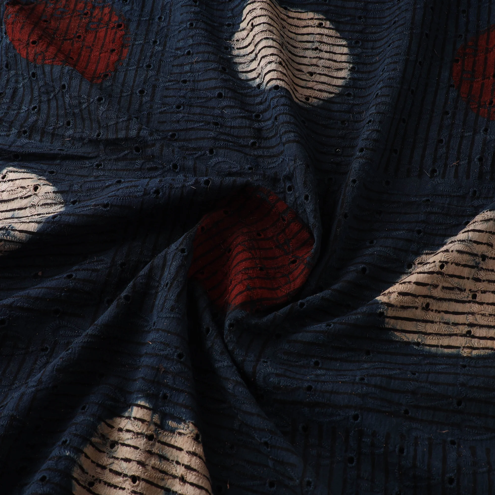 Hakoba Hand Block Ajrakh Print Natural Dyed Cotton Fabric 64 - Image 3