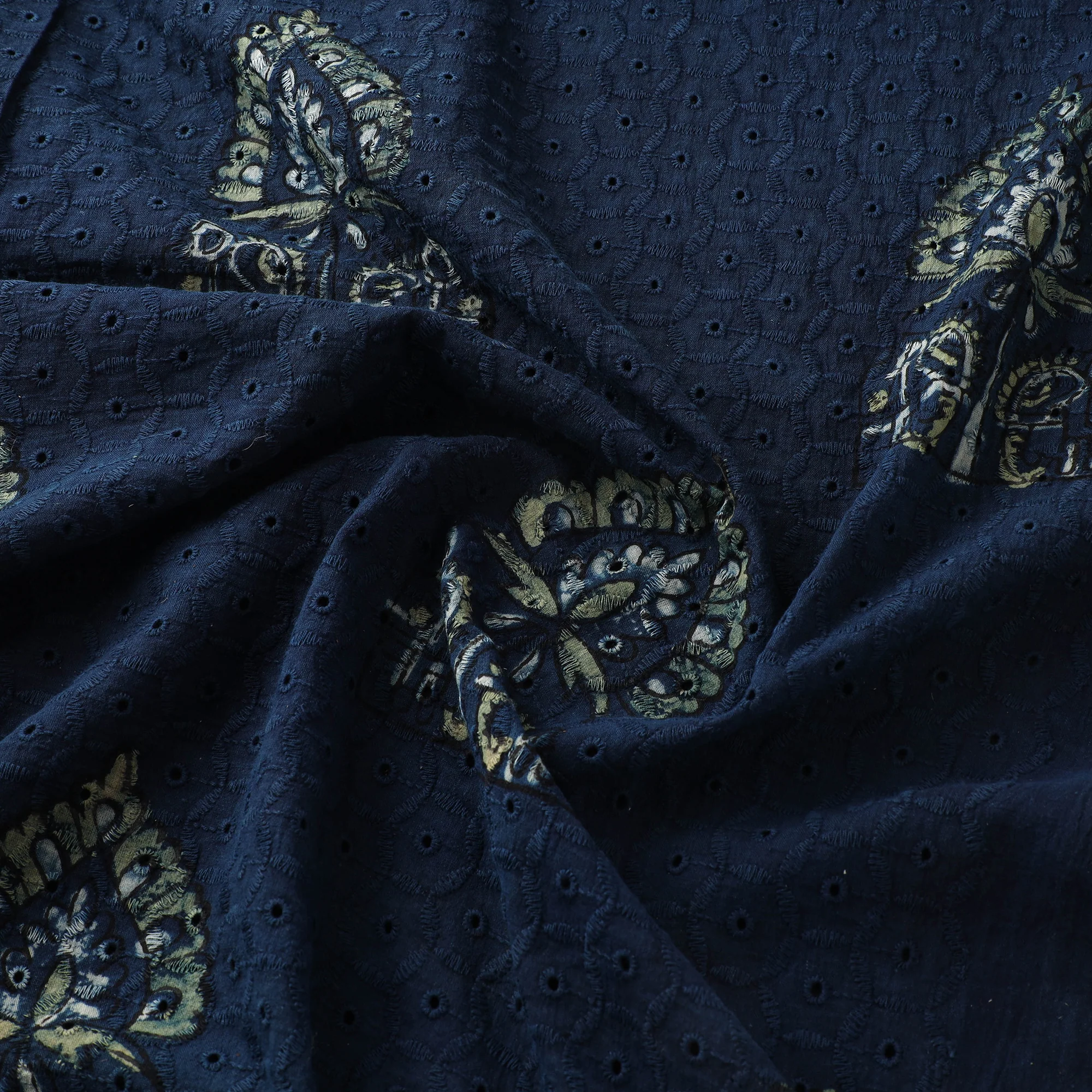 Hakoba Hand Block Ajrakh Print Natural Dyed Cotton Fabric 66 - Image 3