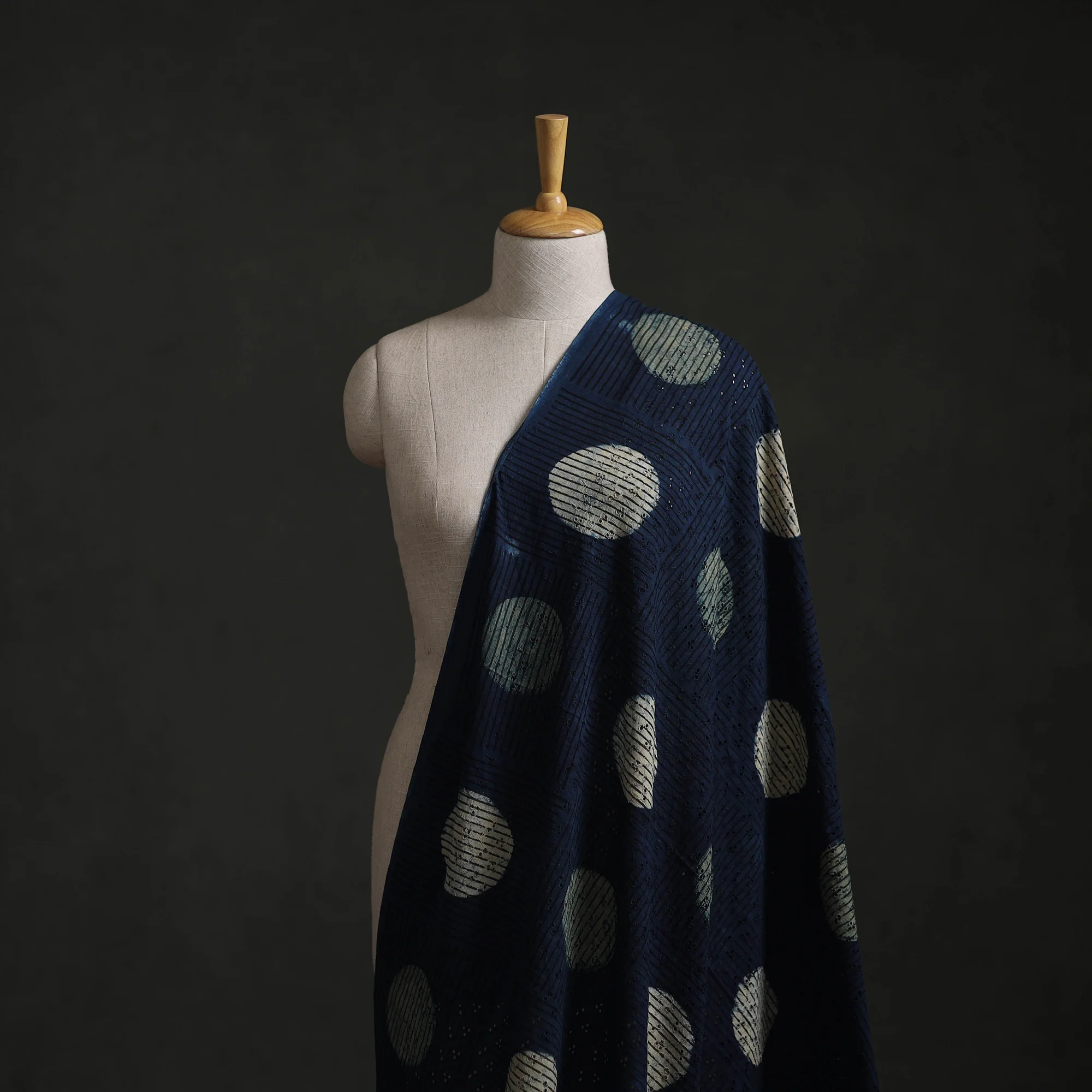 Hakoba Hand Block Ajrakh Print Natural Dyed Cotton Fabric 69 - Image 2