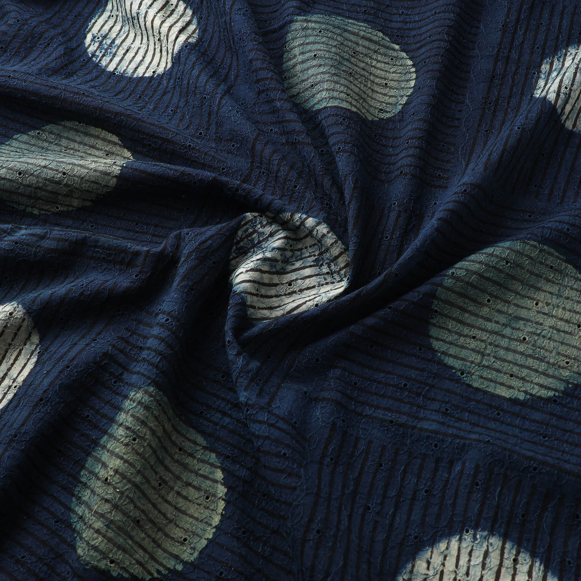 Hakoba Hand Block Ajrakh Print Natural Dyed Cotton Fabric  70 - Image 3
