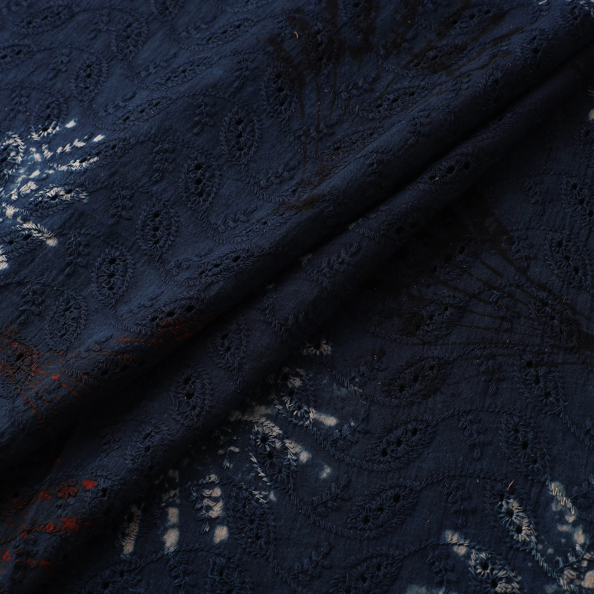 Hakoba Hand Block Ajrakh Print Natural Dyed Cotton Fabric  71