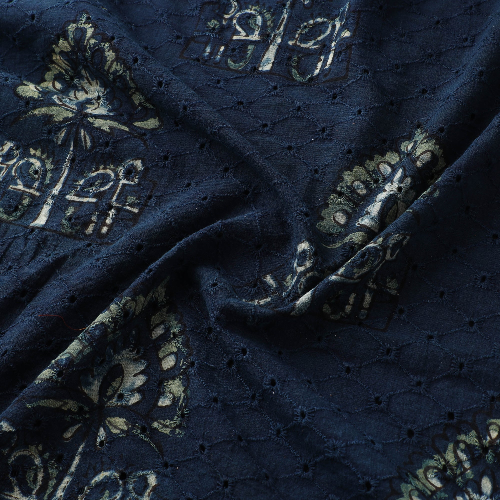 Hakoba Hand Block Ajrakh Print Natural Dyed Cotton Fabric  72 - Image 3