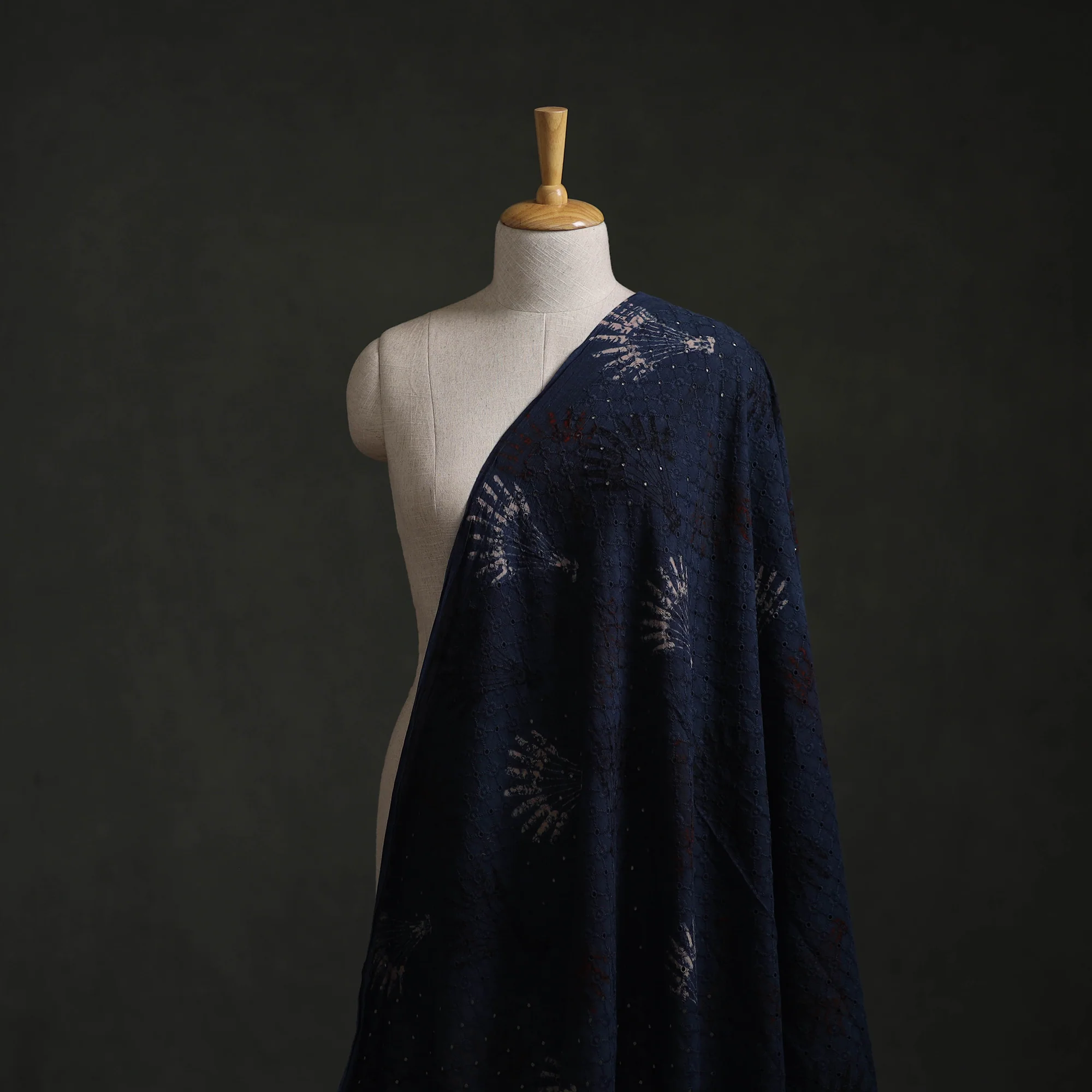 Hakoba Hand Block Ajrakh Print Natural Dyed Cotton Fabric 74 - Image 2