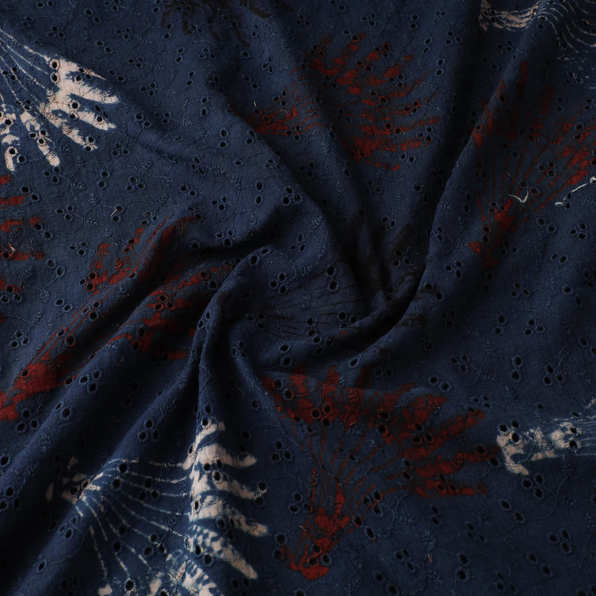 Hakoba Hand Block Ajrakh Print Natural Dyed Cotton Fabric  75 - Image 3