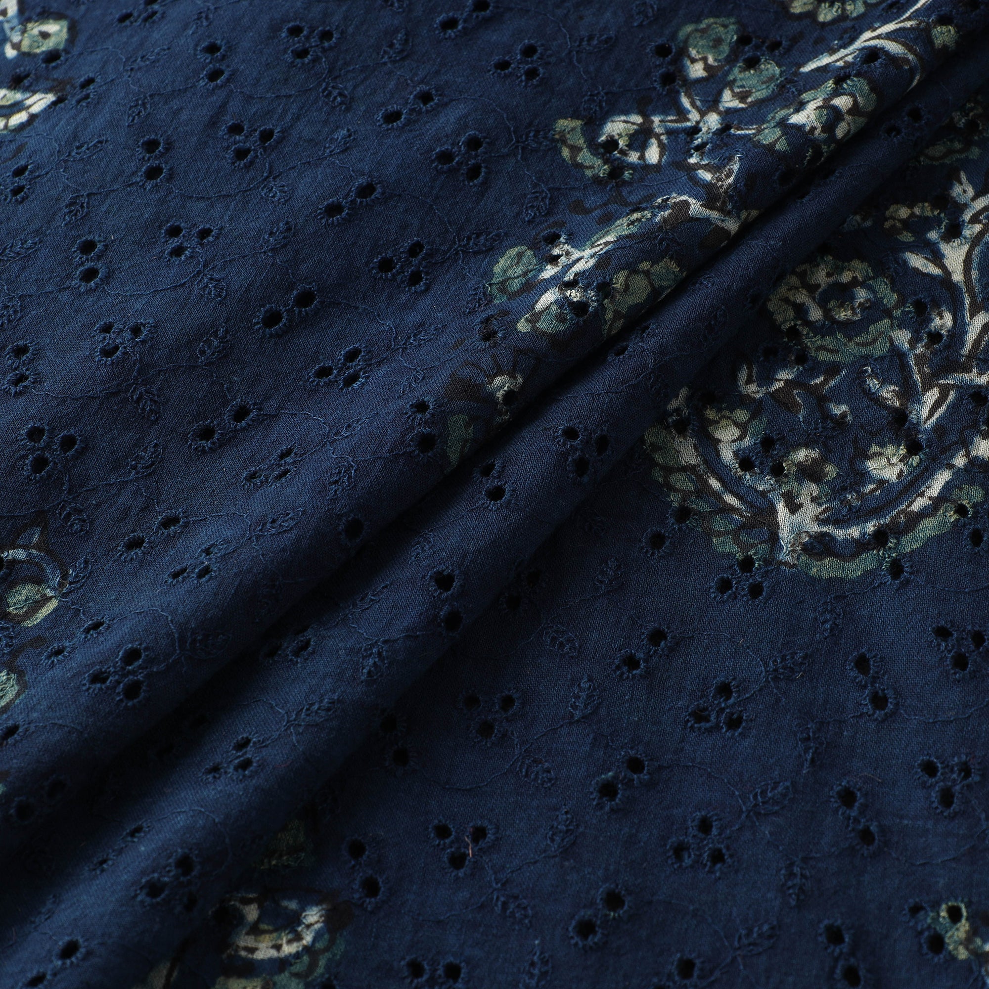 Hakoba Hand Block Ajrakh Print Natural Dyed Cotton Fabric  76