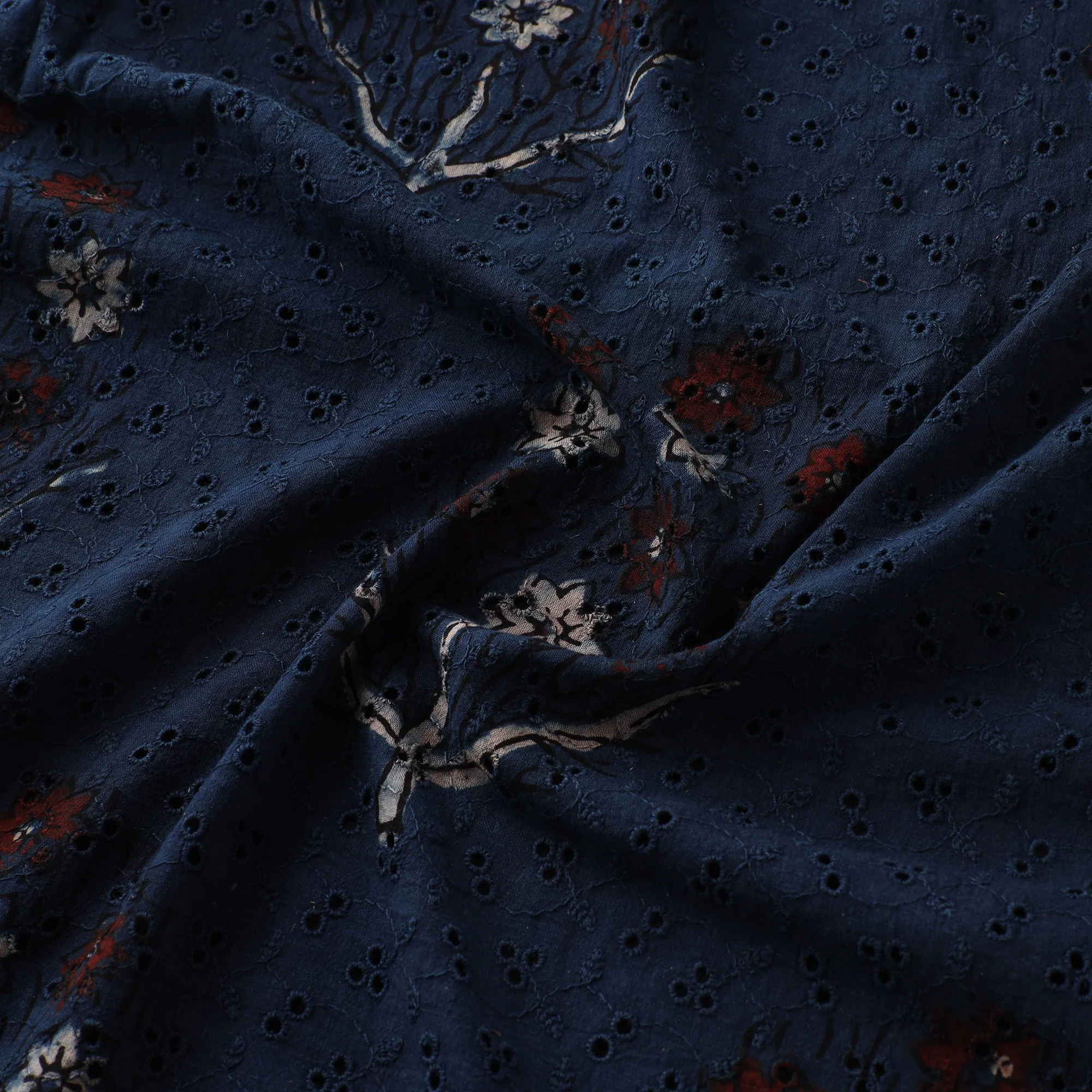 Hakoba Hand Block Ajrakh Print Natural Dyed Cotton Fabric  80 - Image 3